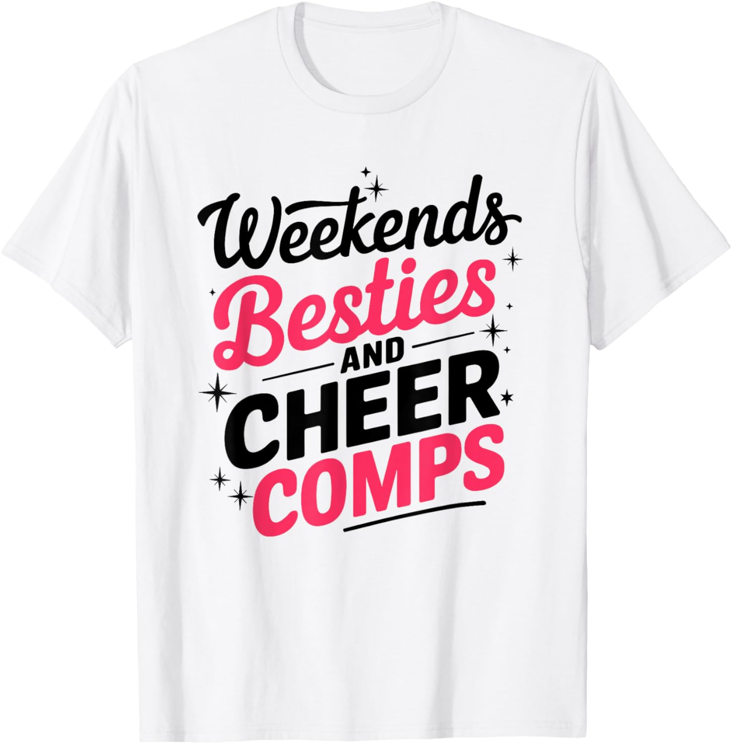 Weekend Besties Dance Mom and Daughter T-Shirt for Cheer Competitions - 1