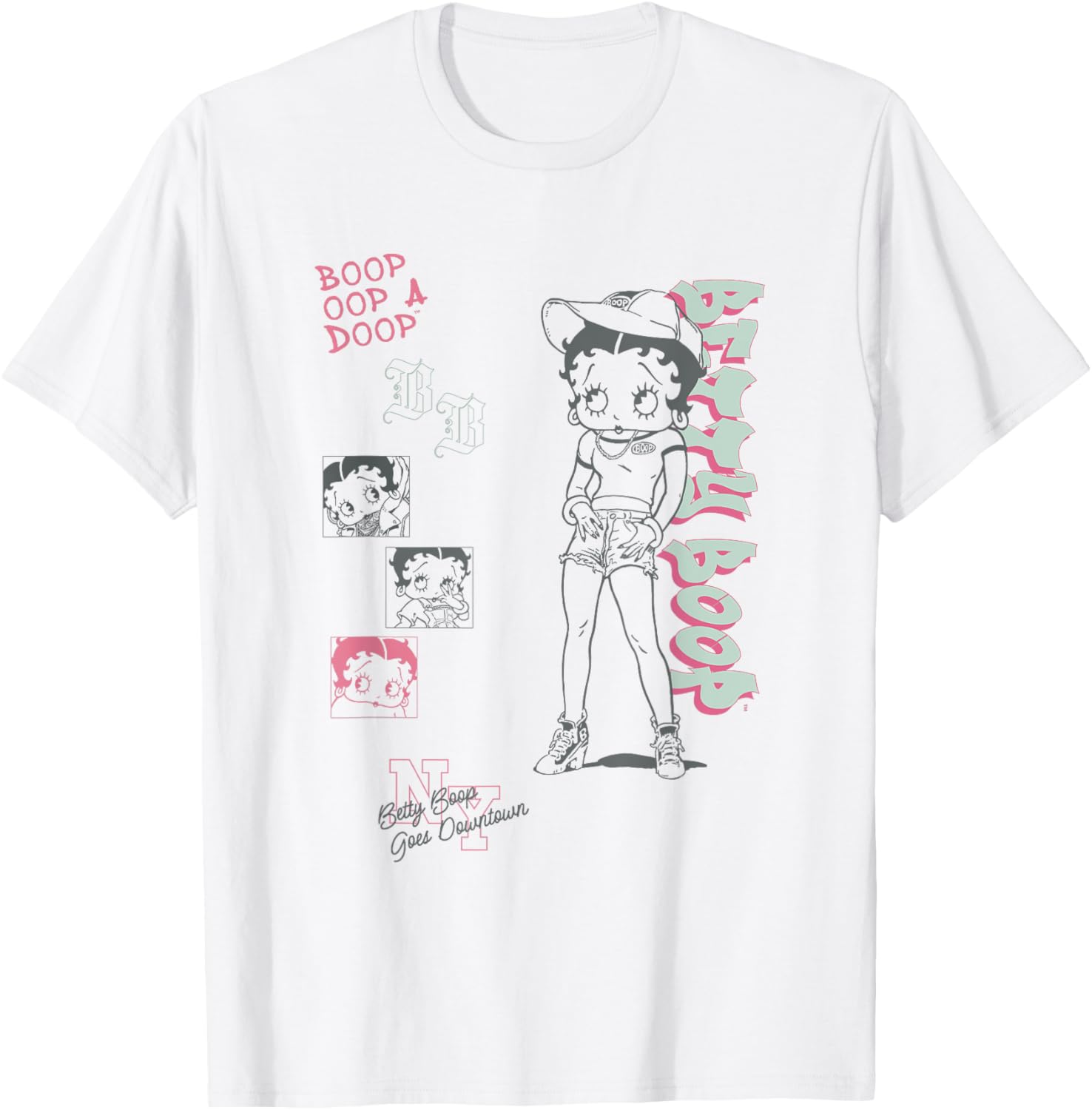 Betty Boop Goes Downtown Vintage Style T-Shirt for Fun Fashion Lovers - 1
