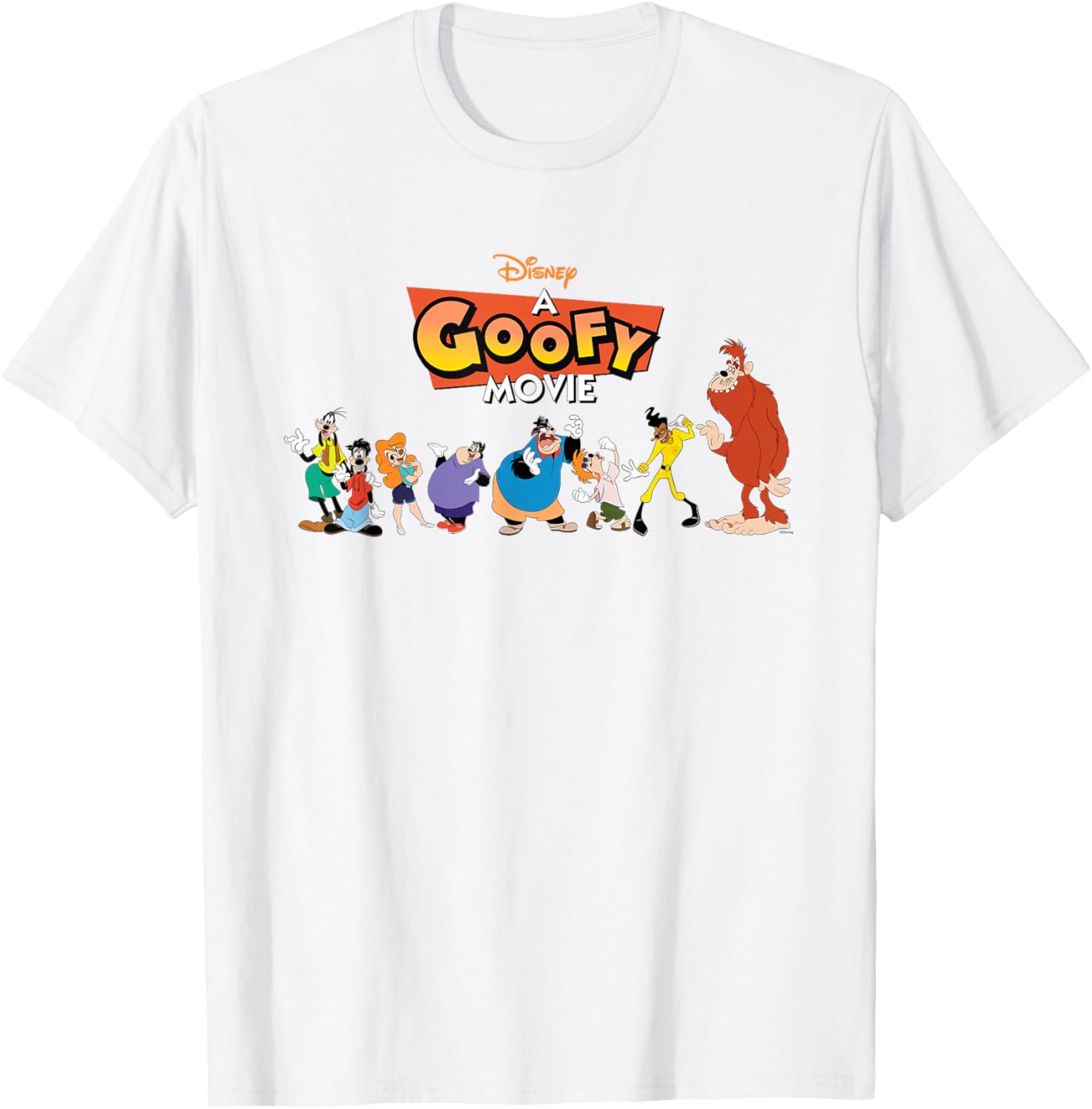 Disney A Goofy Movie 30th Anniversary Character Logo T-Shirt for Fans - 14