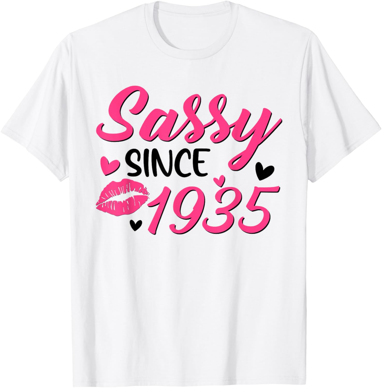 Sassy Since 1935 90th Birthday T-Shirt for Women Celebrating 90 Years - 8