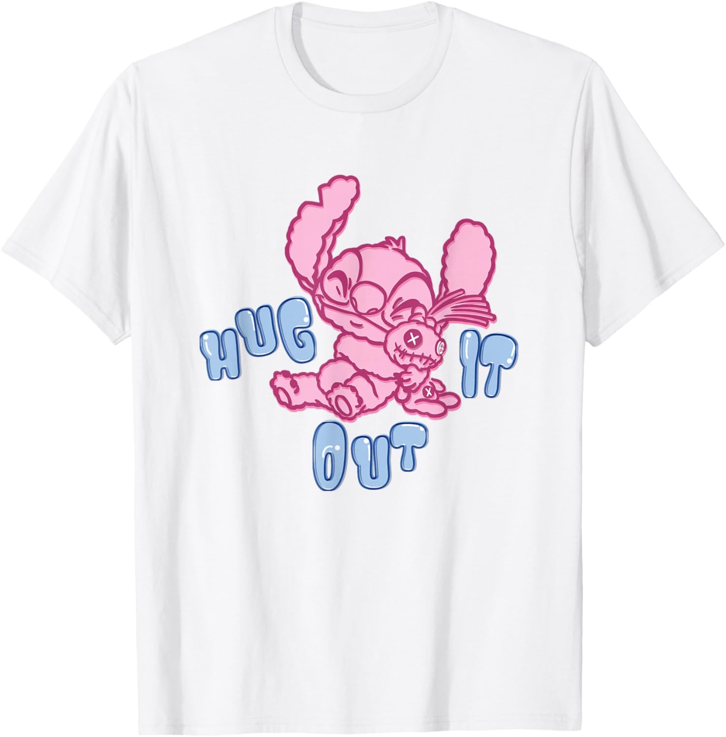 Disney Lilo & Stitch Cute Alien Stitch Hug It Out T-Shirt for Fun Styles - 3