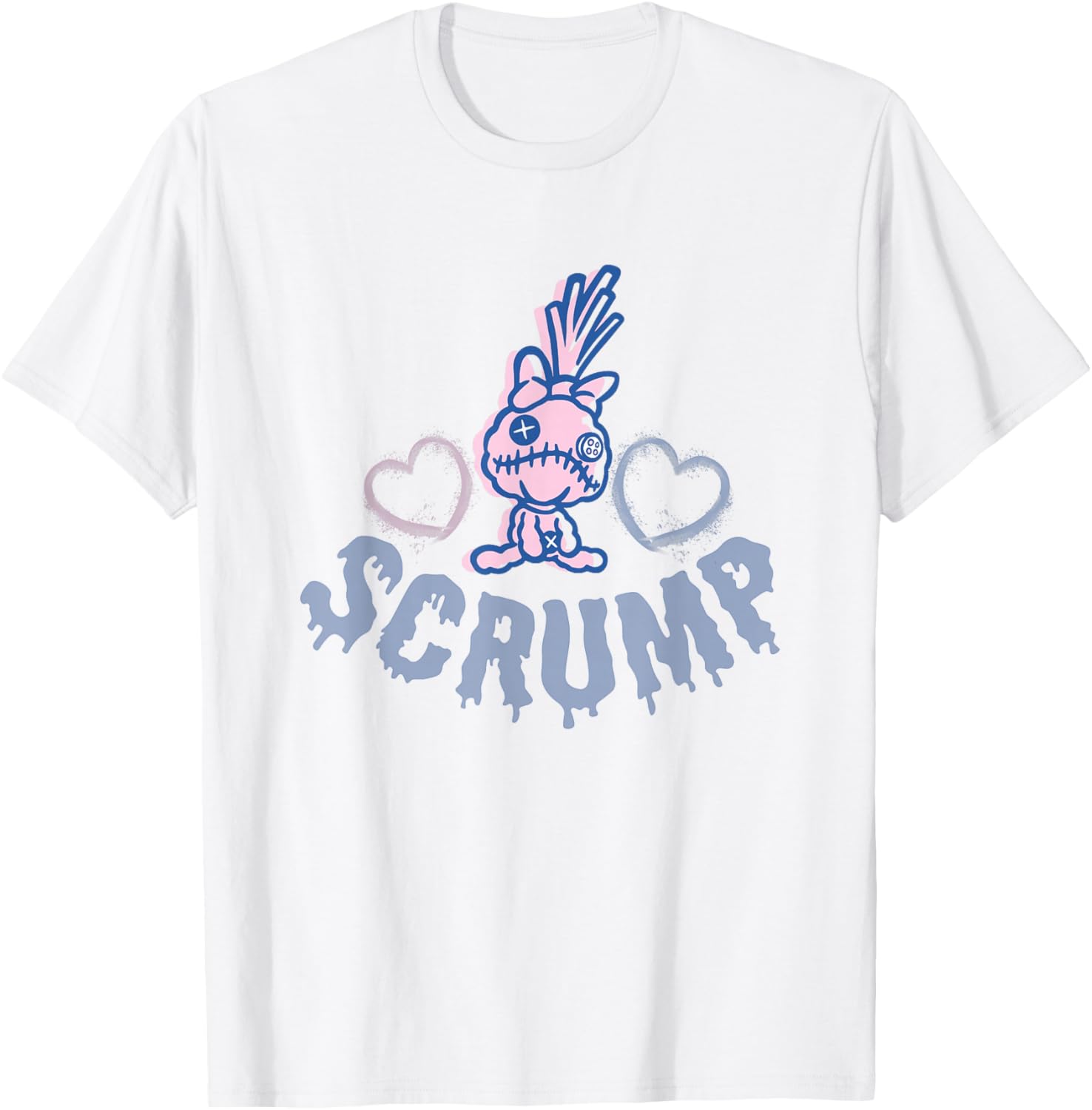 Disney Lilo & Stitch Scrump Stitch Toy T-Shirt with Blue and Pink Hearts - 2