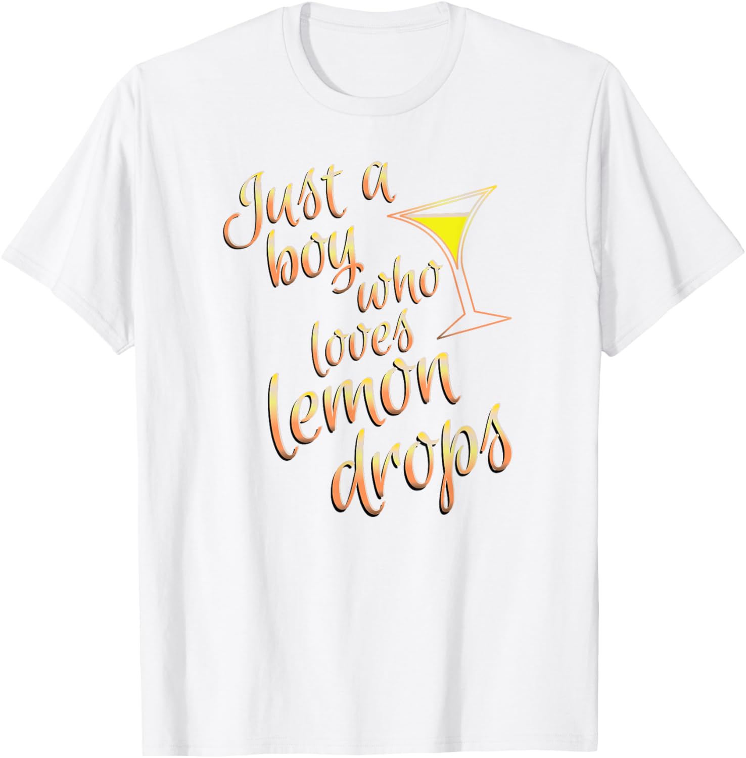 Lemon Drop Martini Boys T-Shirt for Fans of Fun Cocktails - 7