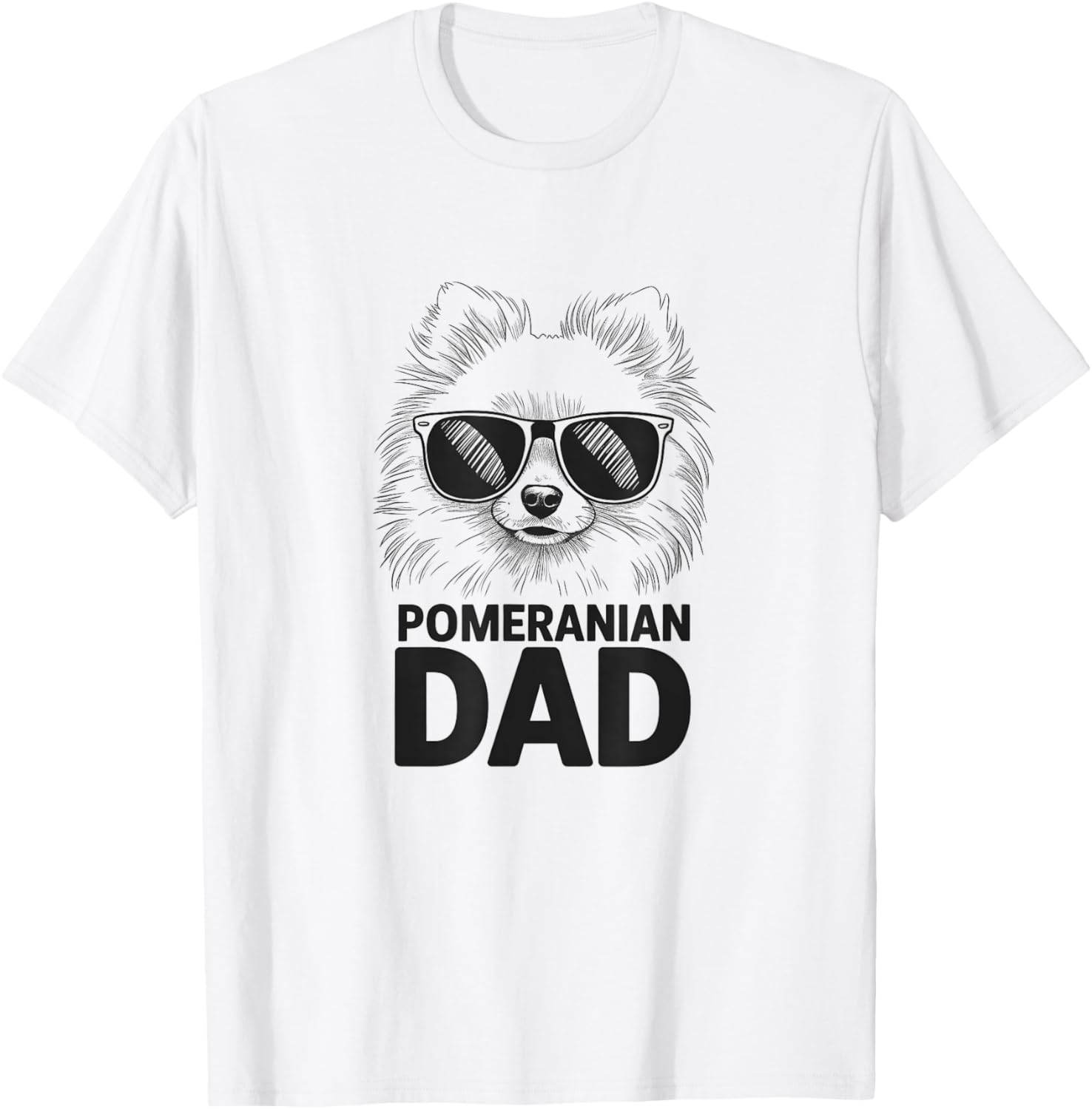 Pomeranian Dad T-Shirt for Men Cute Pom Dog Design Gift Idea - 5