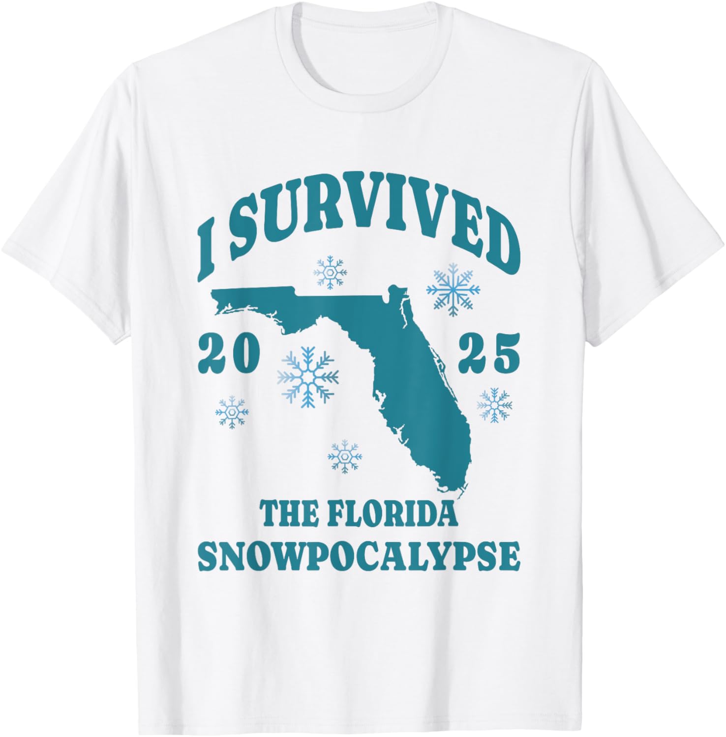 I Survived the Florida Snowpocalypse 2025 Graphic Tee Shirt - 2