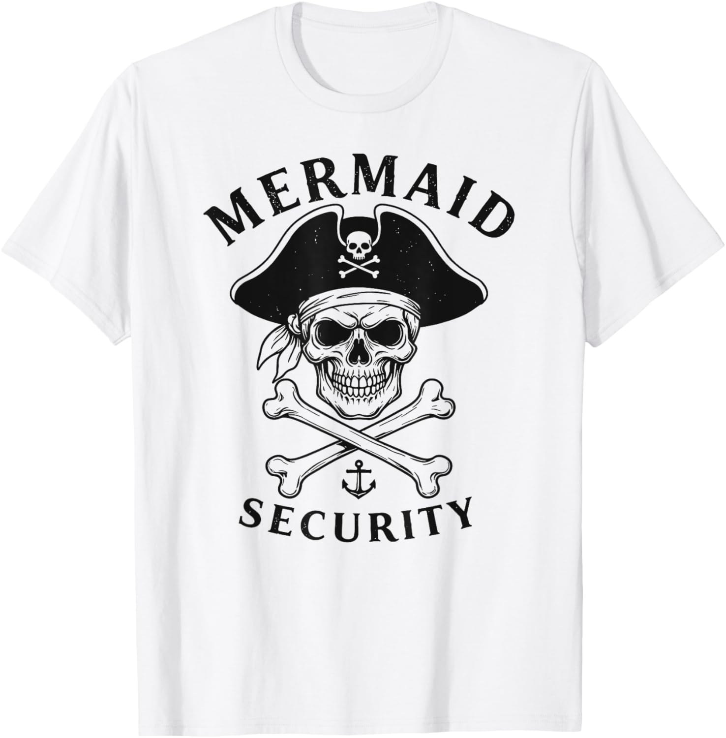 Mermaid Security Pirate Skull Birthday T-Shirt for Fun Celebrations - 1