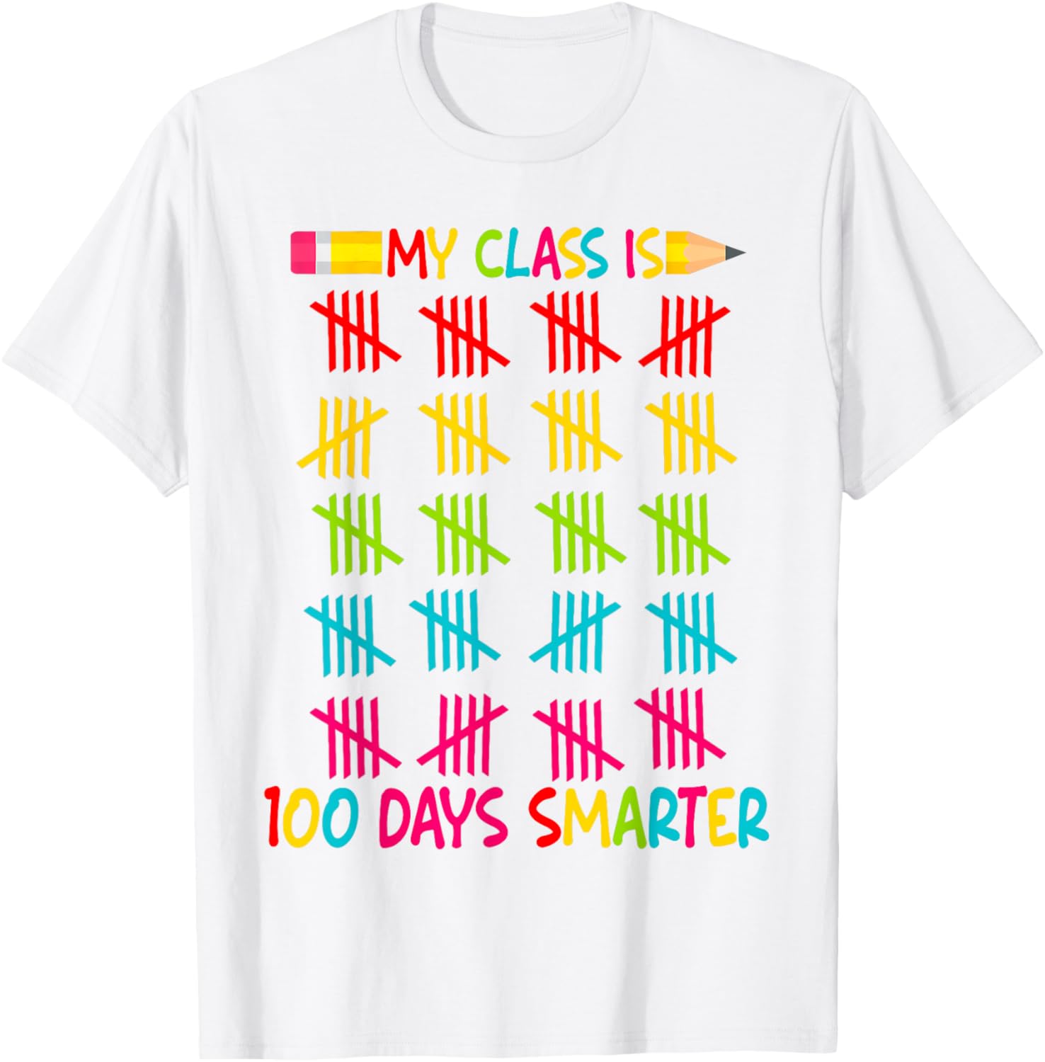 100 Days Smarter Teacher T-Shirt for 100th Day of School Celebrations - 15