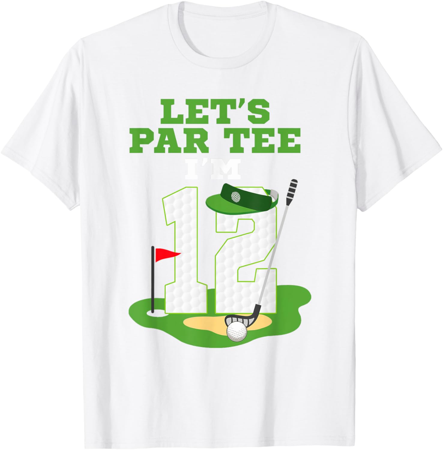 Let's Par Tee 12th Birthday Golf T-Shirt for Kids Fun Celebration - 10