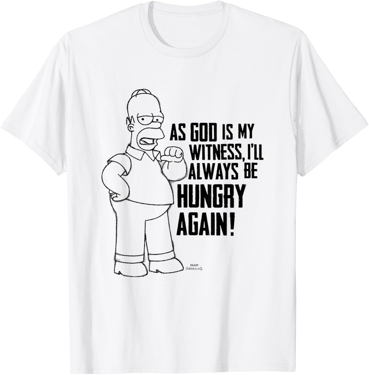 Homer Simpson Hungry Again T-Shirt for Fans of The Simpsons Comedy - 3