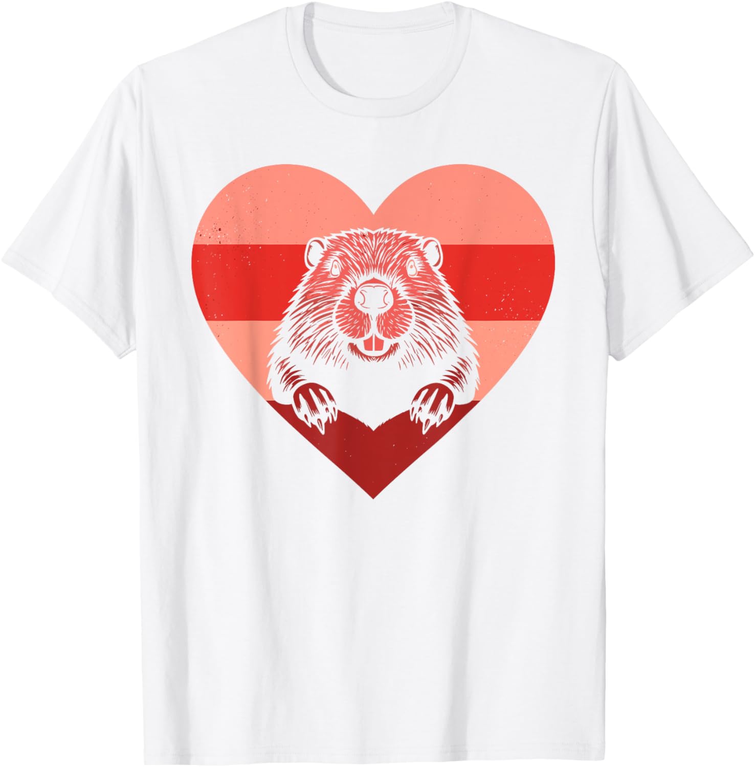 Retro Heart Beaver Vintage Valentine T-Shirt for Everyone - Fun Gift Idea - 8