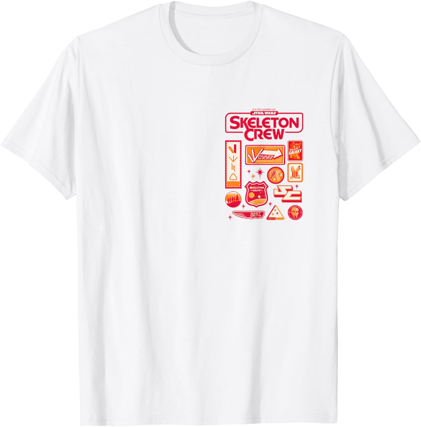 Star Wars Skeleton Crew Stacked Logos T-Shirt for Fans and Collectors - 3