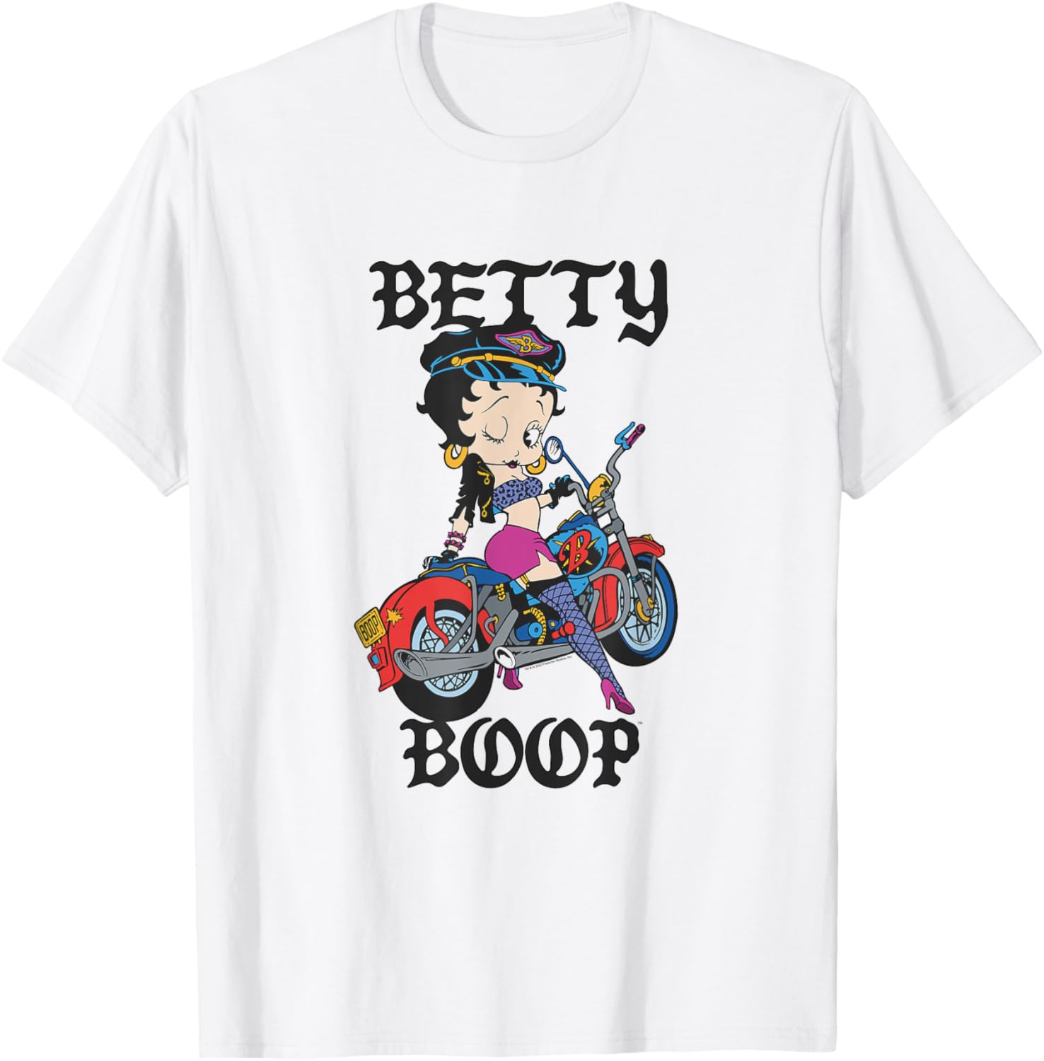 Betty Boop Vintage Biker Babe T-Shirt for Cool Retro Fashion Lovers - 3