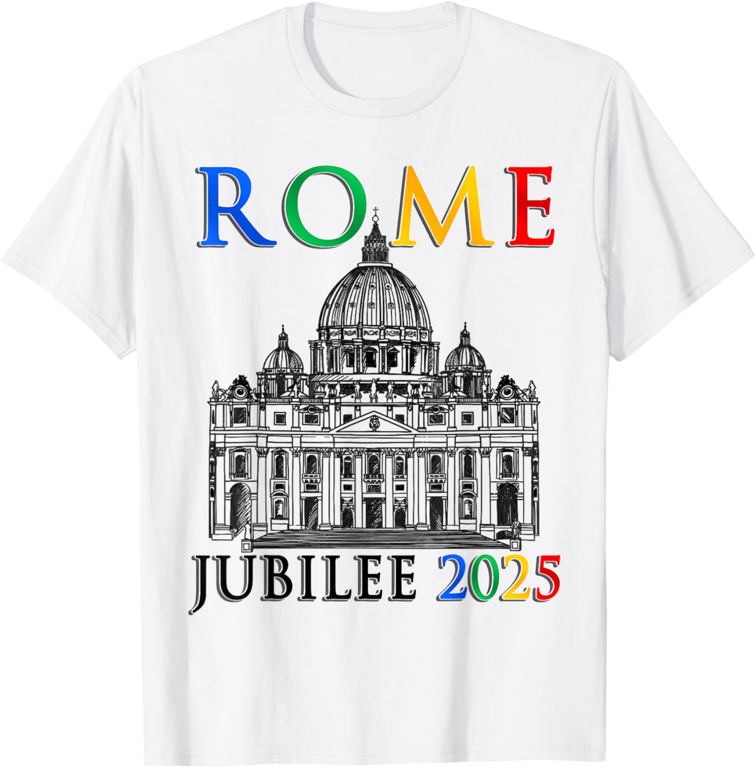 Rome Jubilee Pilgrims of Hope 2025 Vatican T-Shirt for Faithful Travelers - 3