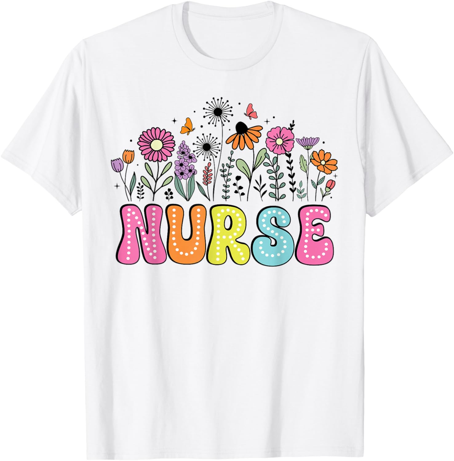 Groovy Nurse Wildflower Floral T-Shirt for Happy Nurse Week 2026 - 2