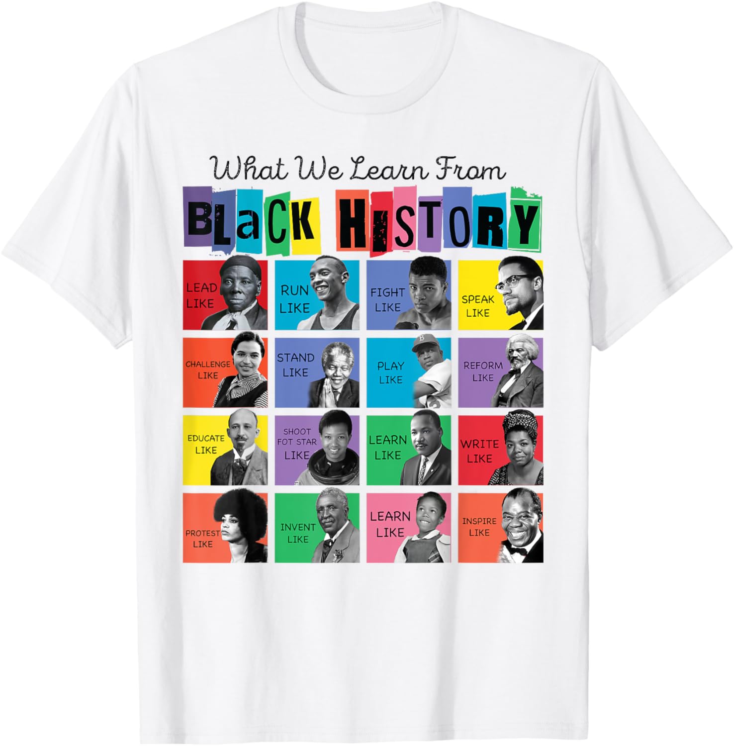Inspirational Black Leaders T-Shirt for Black History Month Celebrations - 1