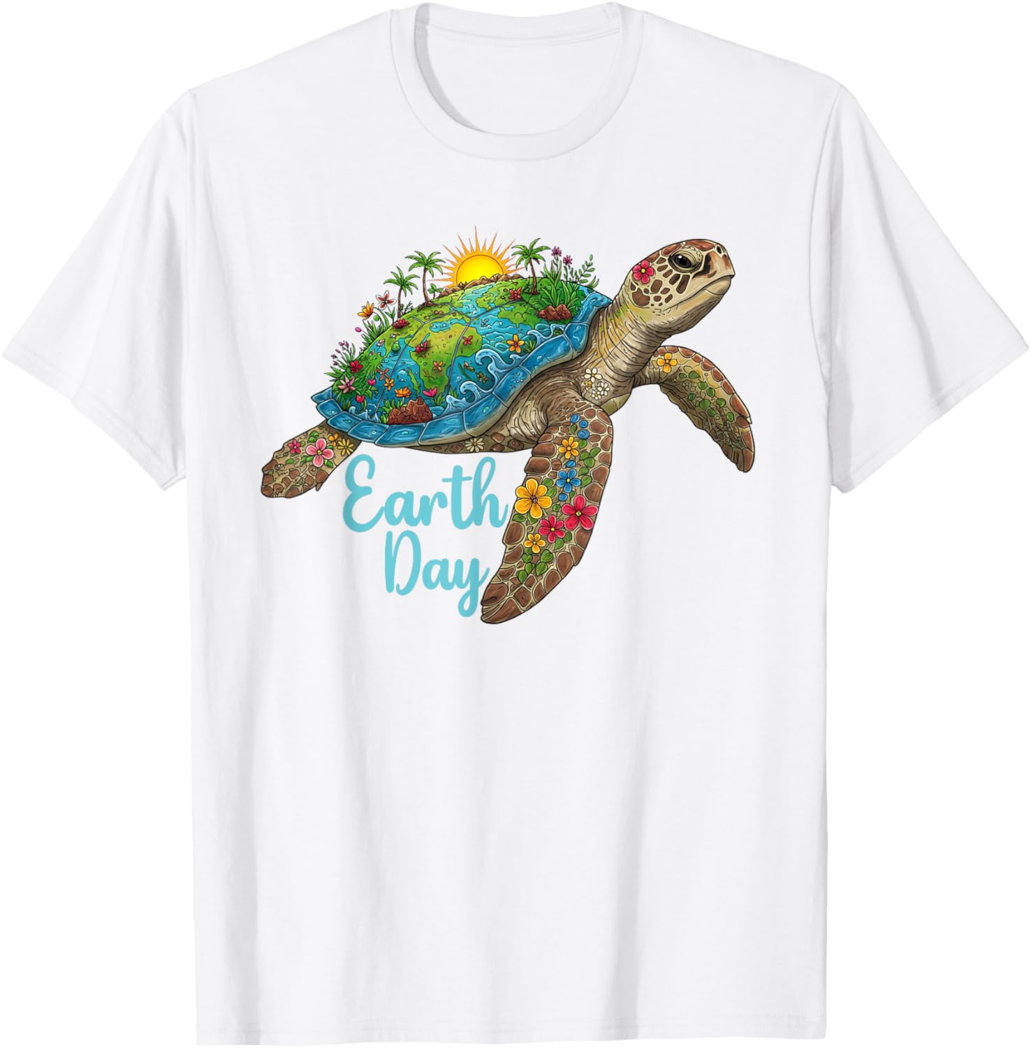 Save the Earth Sea Turtle T-Shirt for Men and Women Earth Day Gift - 3