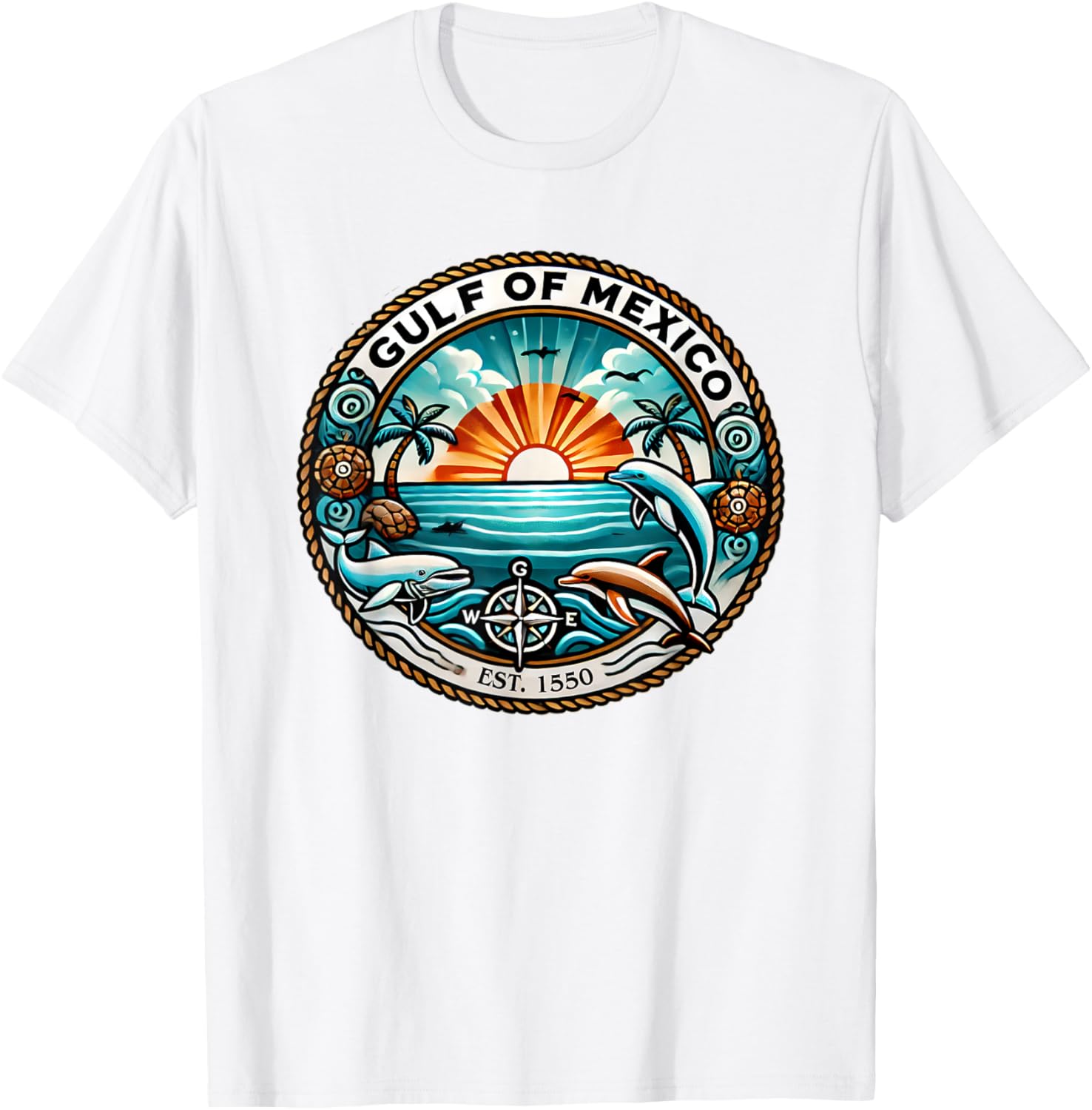 Gulf of Mexico Sunset T-Shirt - Vibrant Caribbean Beach Design - 16