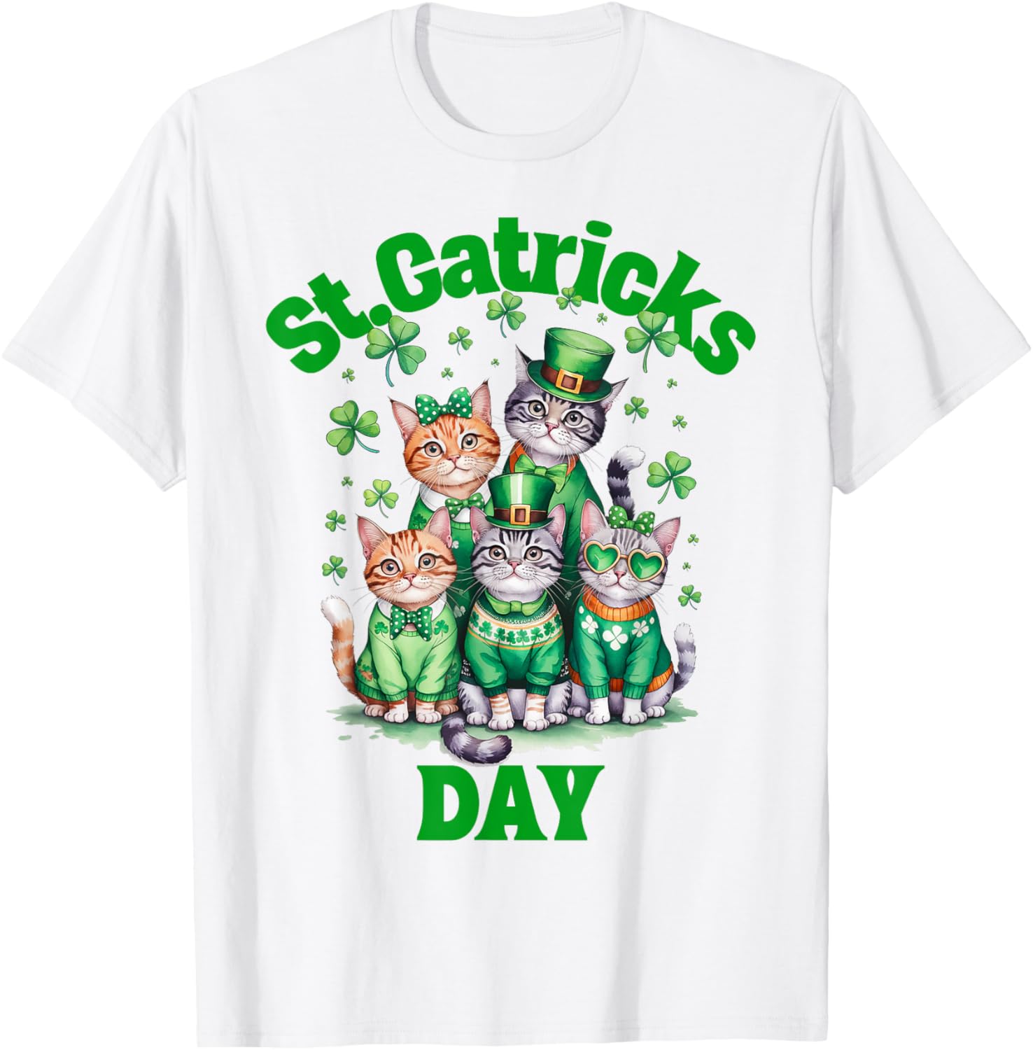 St Patricks Day Cats T-Shirt for Fun Saint Pattys Celebrations - 16