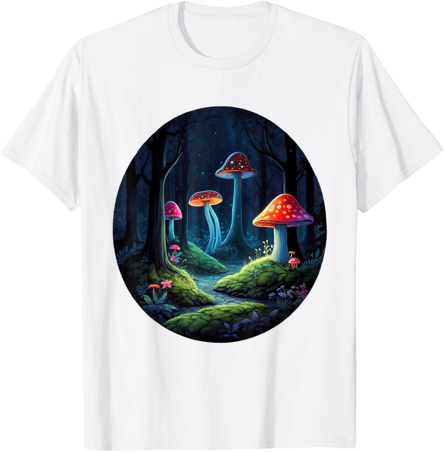 Magical Forest Mushrooms Kids T-Shirt | Whimsical Enchanting Design - 26