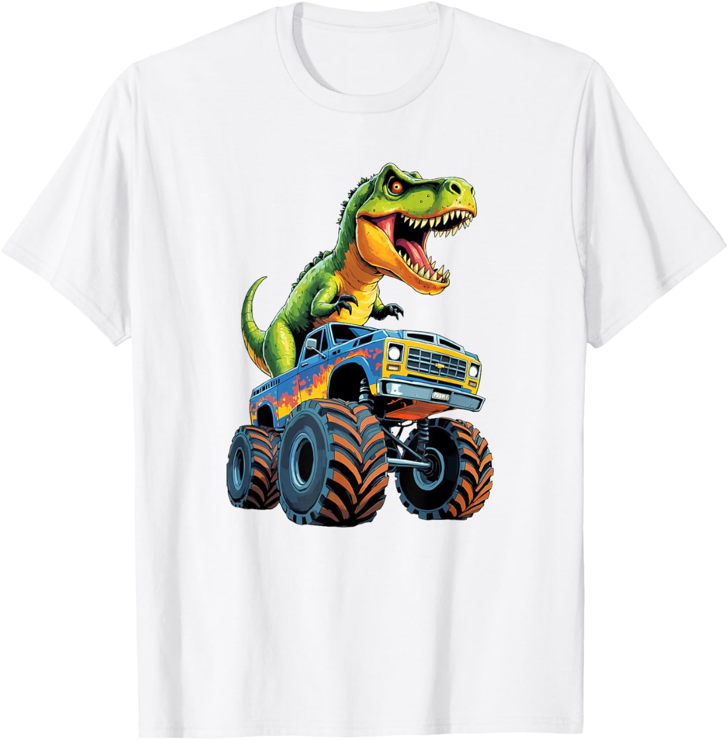 Monster Truck Dinosaur Birthday Party T-Shirt for Boys - Fun & Exciting! - 12