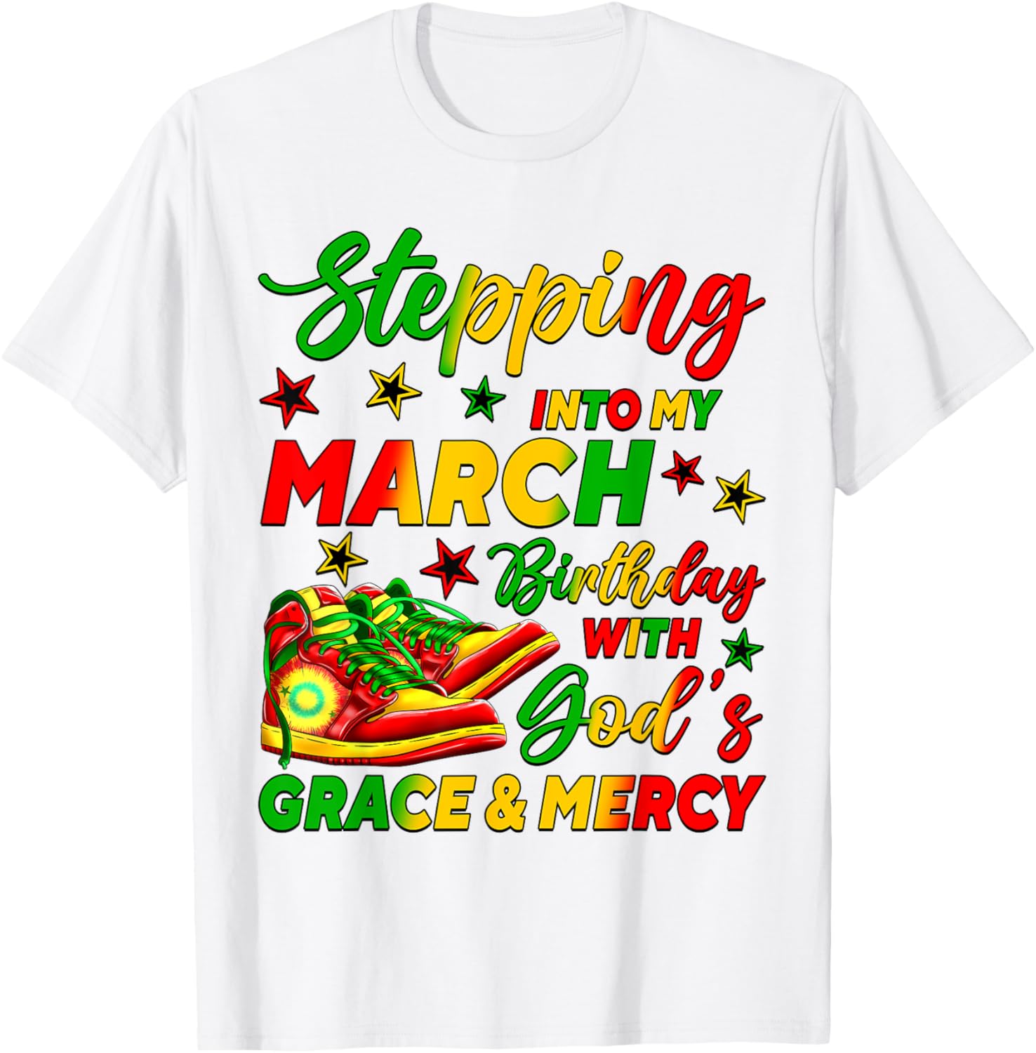 March Birthday African American Shoes T-Shirt for Celebrating in Style - 13
