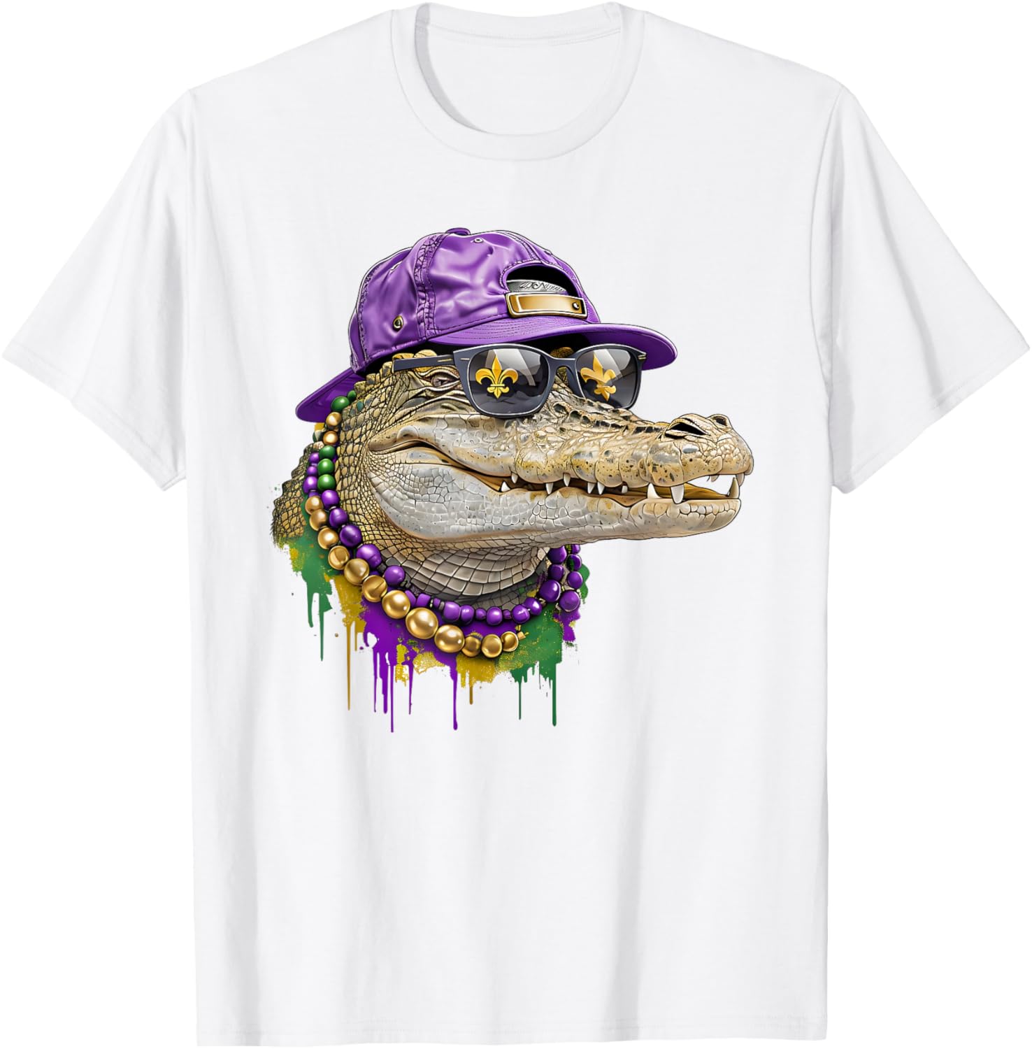 Mardigator Alligator Costume T-Shirt for Mardi Gras Fun for Everyone - 16