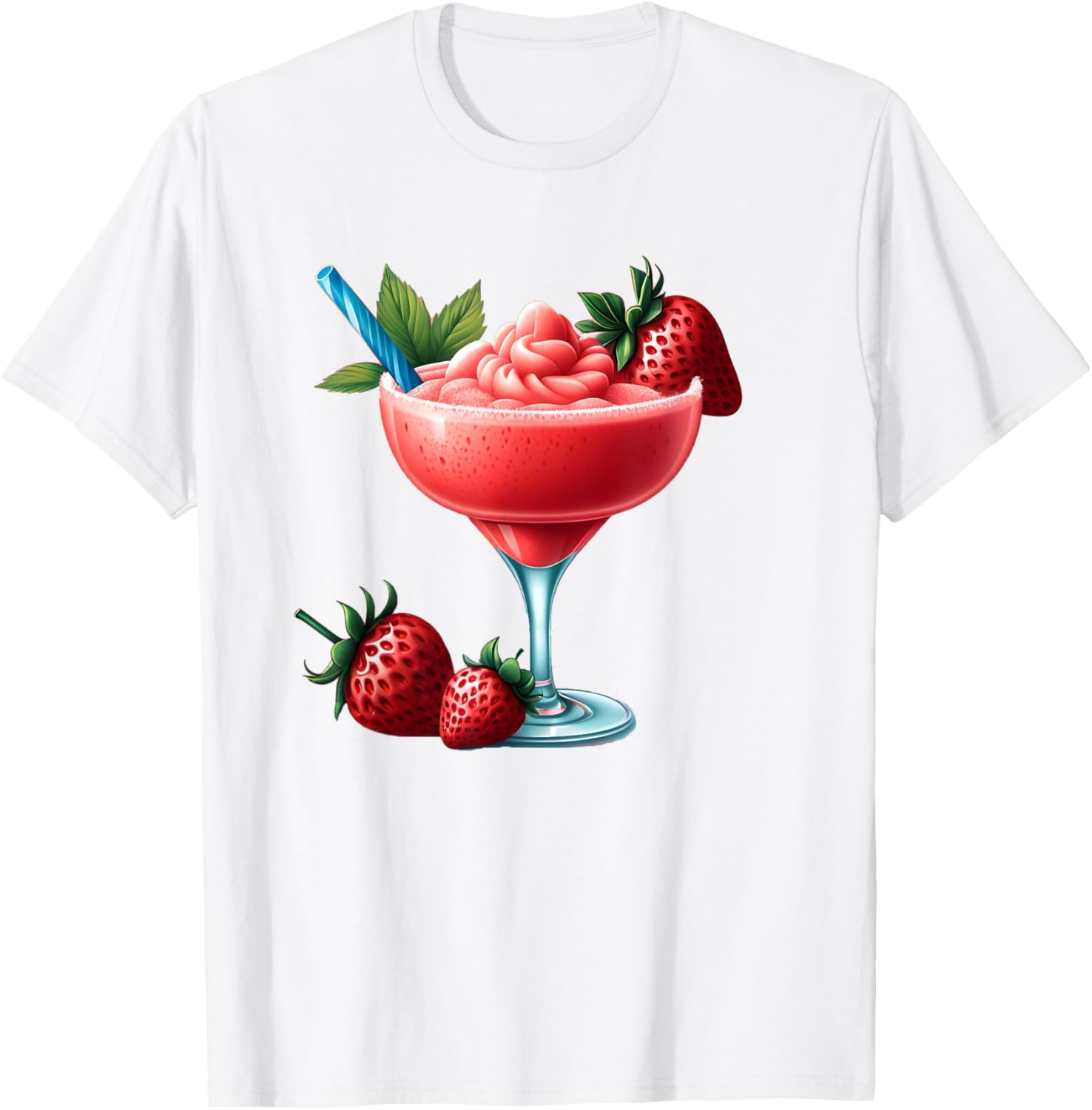 Frozen Strawberry Daiquiri T-Shirt for Fun Summer Vibes and Relaxation - 19