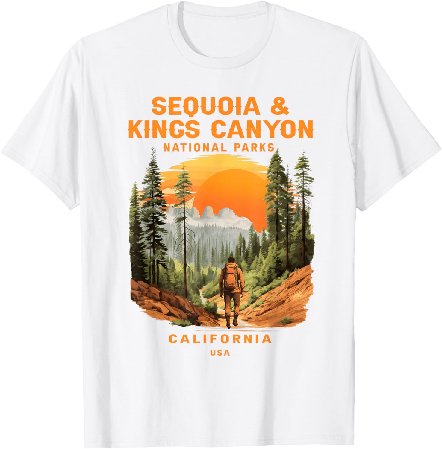 Sequoia Kings Canyon National Parks Hiking Tee Comfortable Outdoor Shirt - 11
