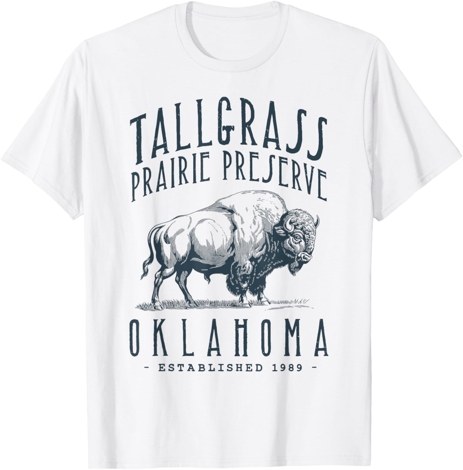 Tallgrass Prairie Oklahoma Bison Design T-Shirt for Nature Lovers - 9