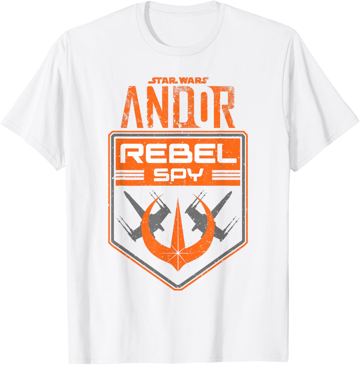 Star Wars Andor Rebel Spy Grunge T-Shirt Distressed Emblem Design - 12
