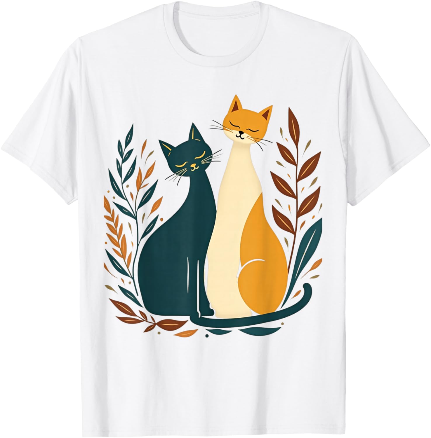 Vintage Mid-Century Modern Cat T-Shirt 50s 60s Retro Style Apparel - 1