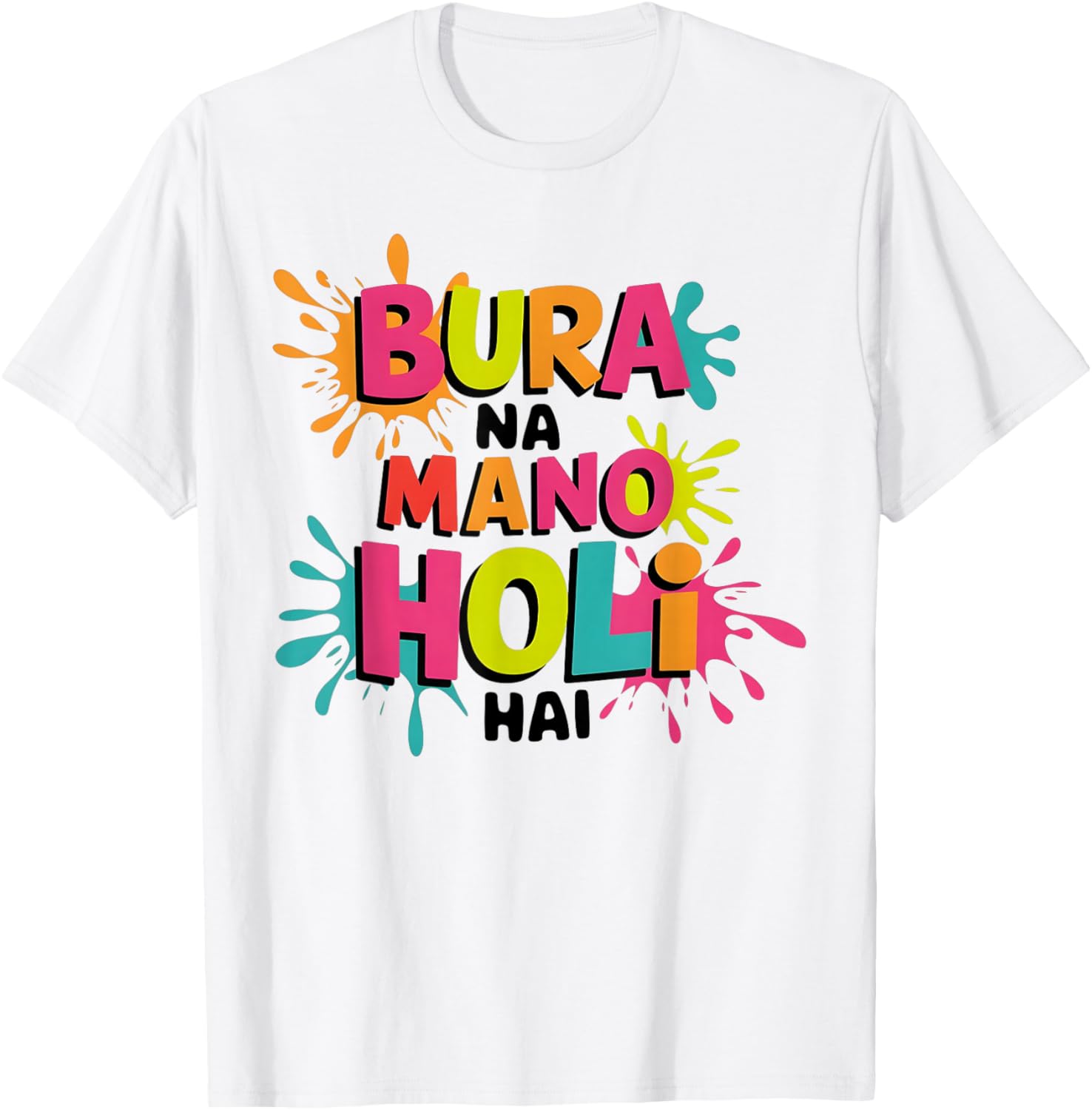 Happy Holi Festival Kids T-Shirt Colorful Bura Na Mano Design - 11