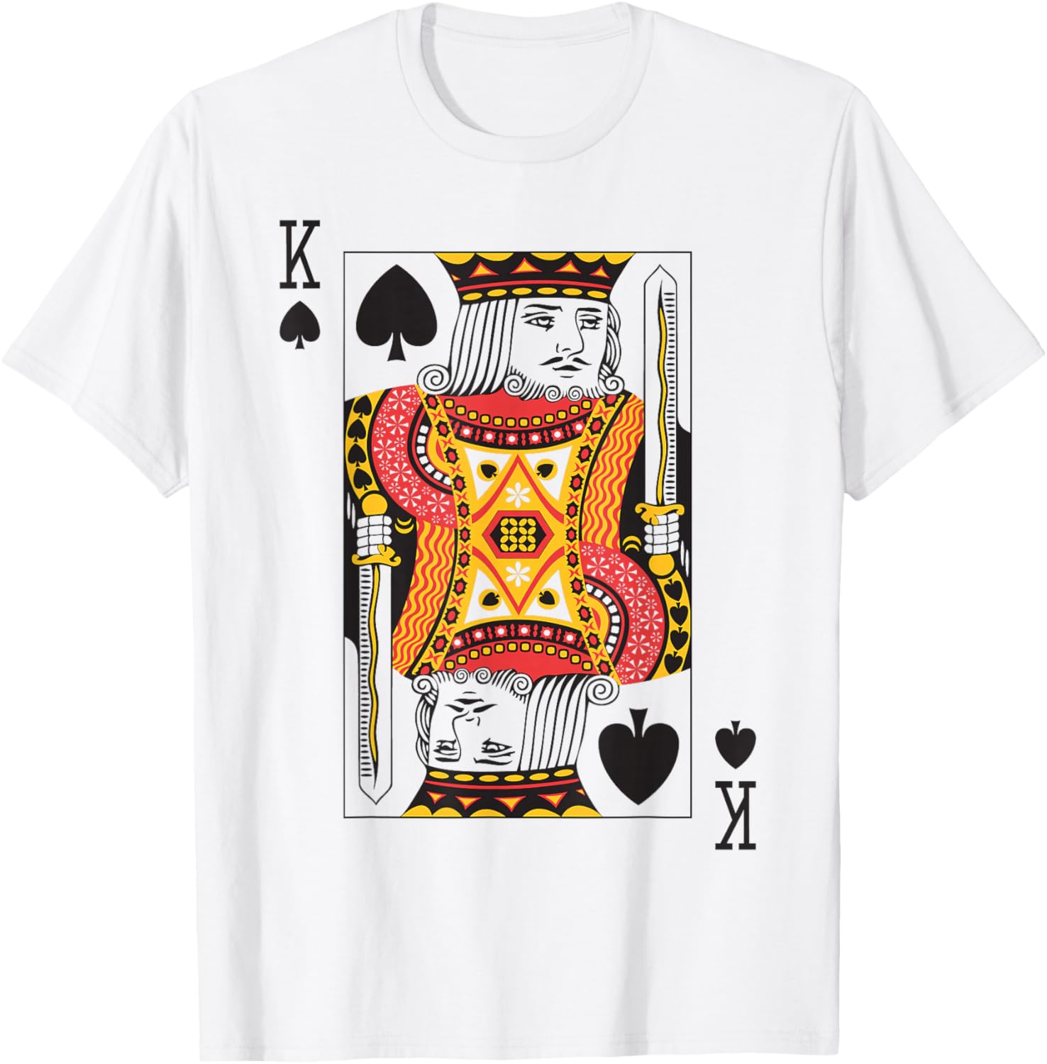 King of Spades T-Shirt | Fun Royal Flush Group Costume Tee for Card Lovers - 1