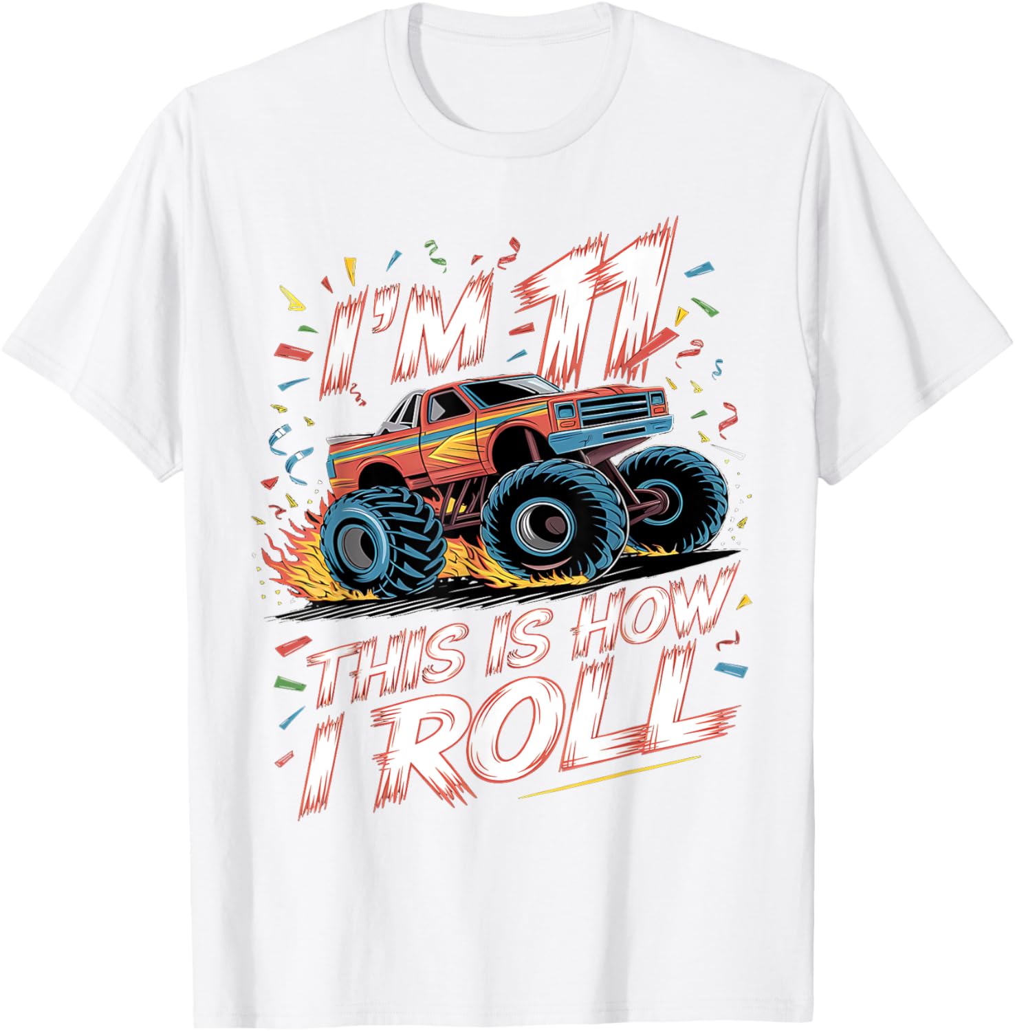 Monster Truck 11th Birthday Shirt for Boys - Fun Birthday T-Shirt - 22