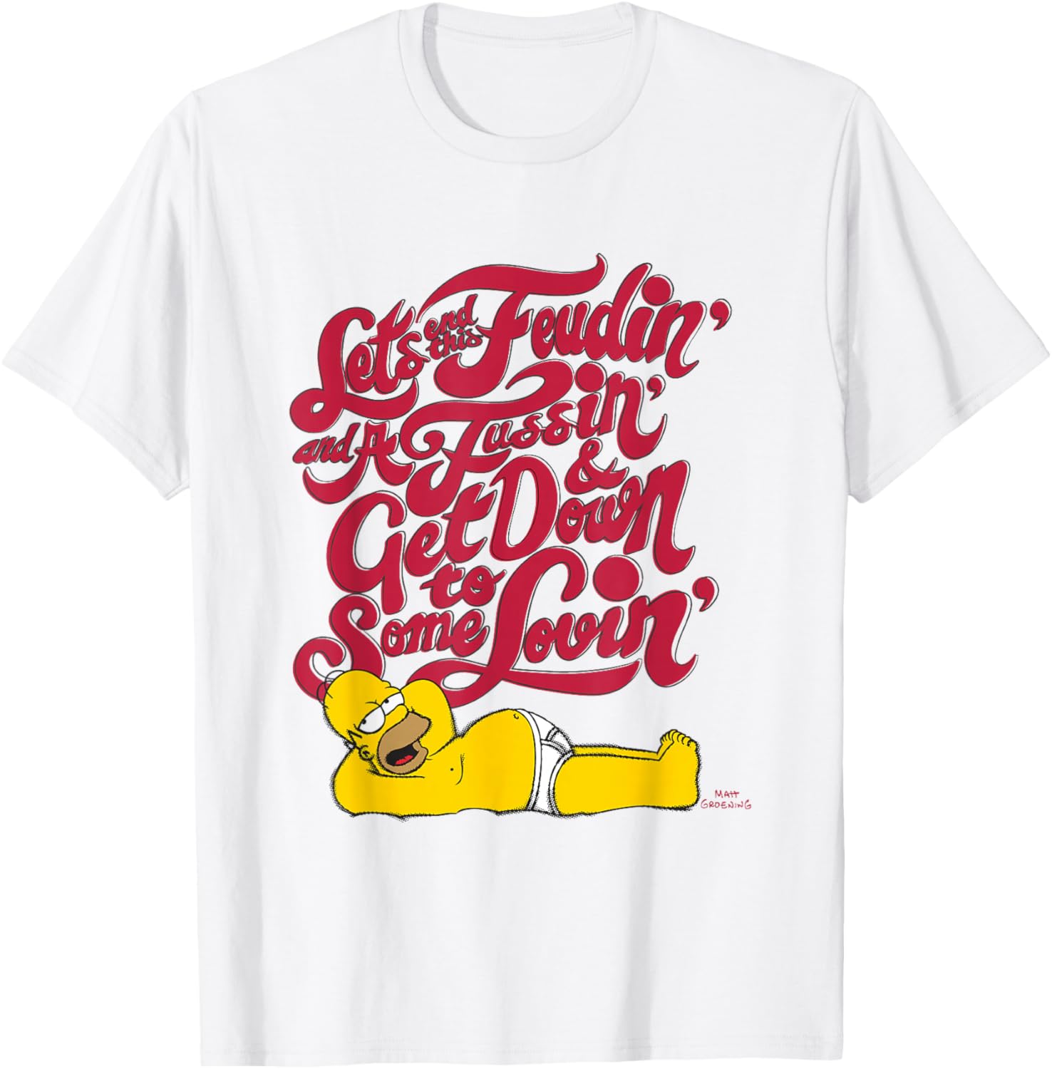 The Simpsons Sexy Homer Get Down To Some Lovin' Fun T-Shirt - 2
