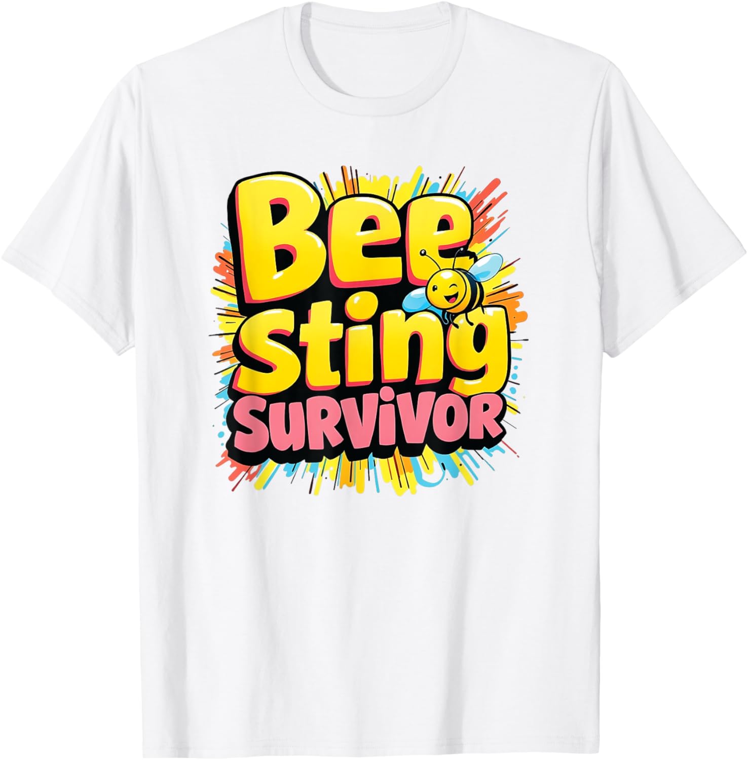 Bee Sting Survivor Funny Beekeeper T-Shirt for Nature Lovers - 7