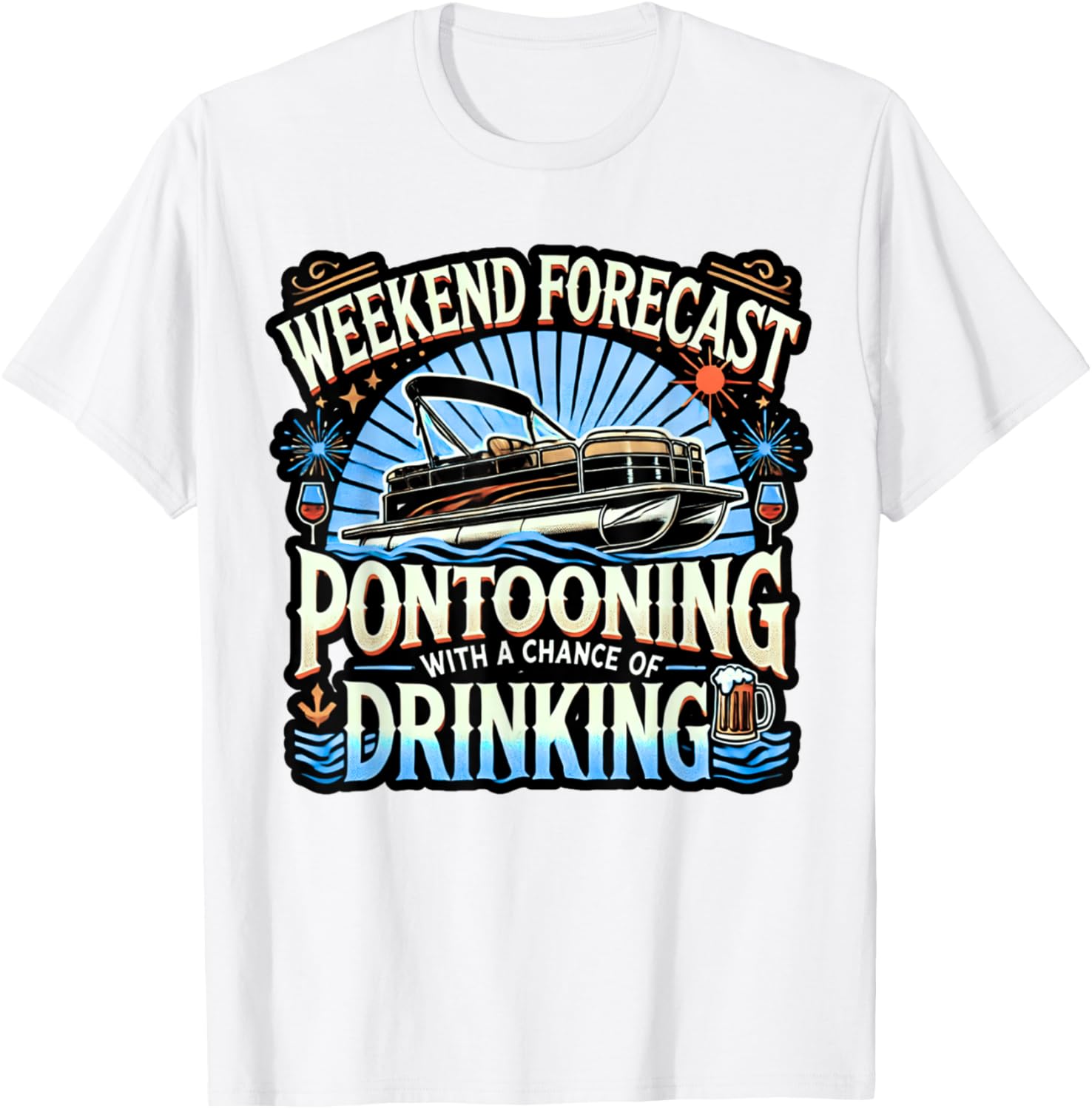 Pontoon Captain Boating T-Shirt for Fun Days on the Water - 1