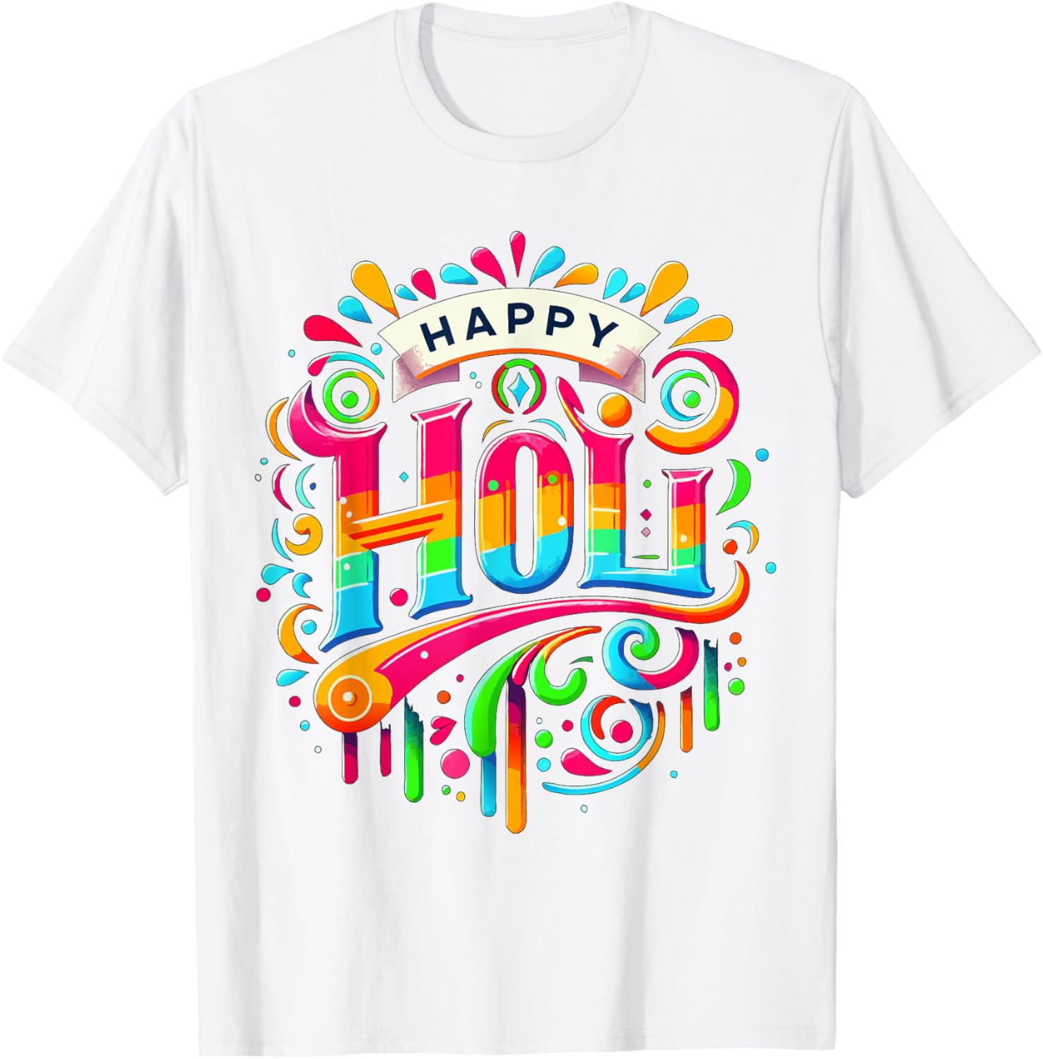 Happy Holi Festival T-Shirt for Women, Kids, and Men - Family Apparel - 5