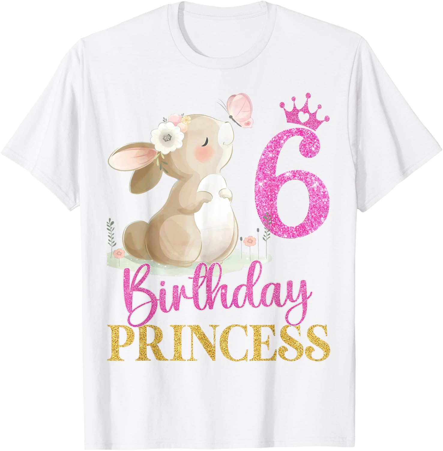 Adorable Rabbit Princess T-Shirt for 6th Birthday Girls - Perfect Gift! - 11