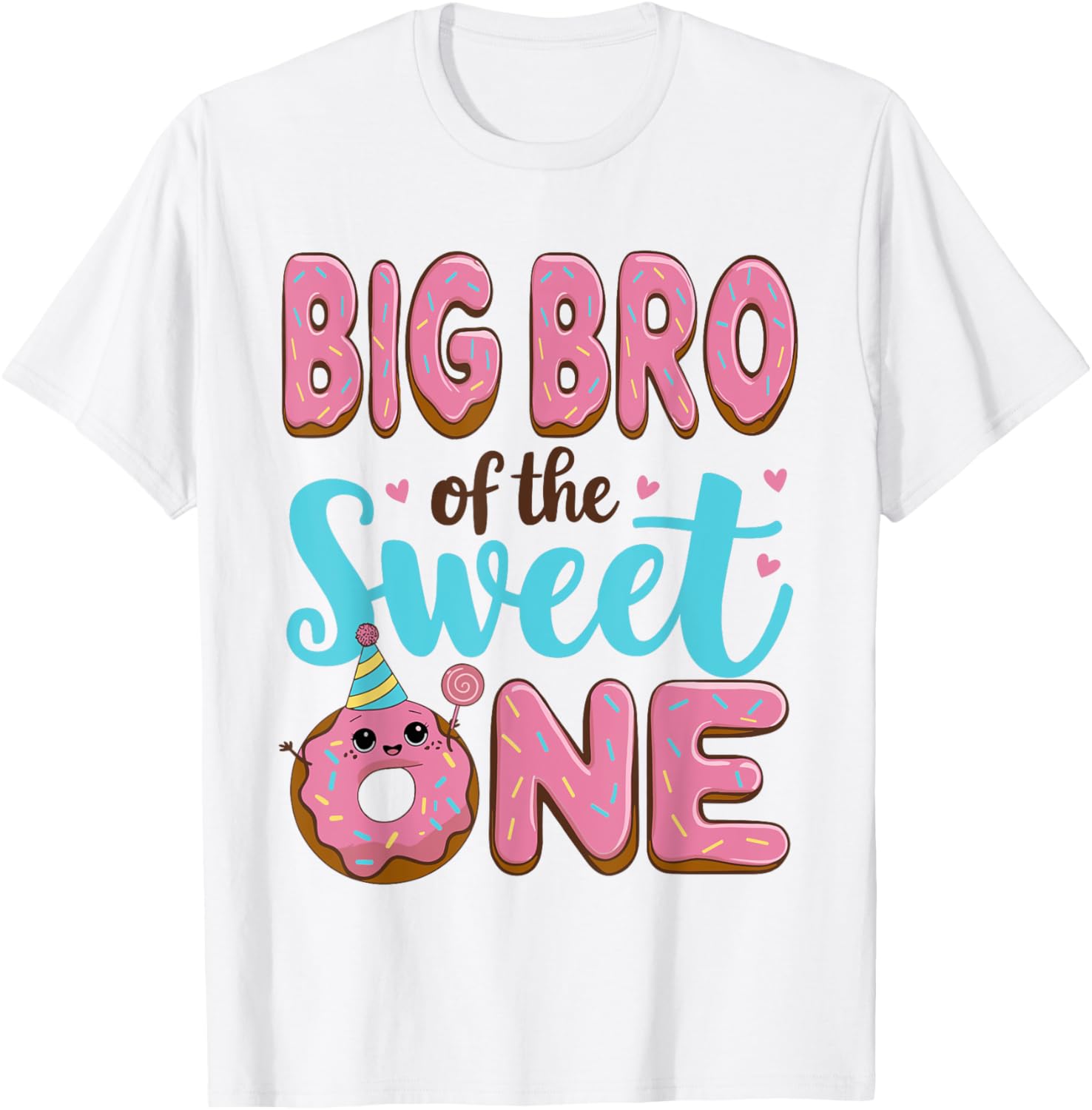 Big Bro Donut T-Shirt for Sweet One's 1st Birthday Celebration - 1