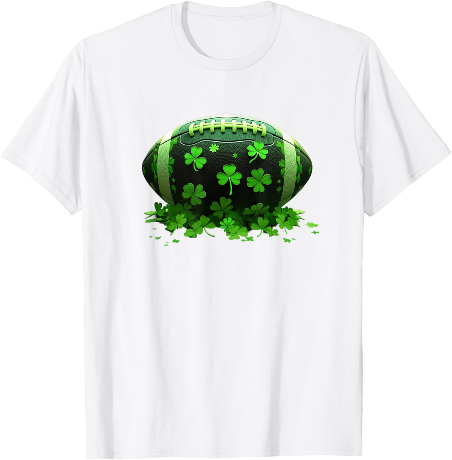 Lucky Shamrock Football Lovers T-Shirt for St Patricks Day Fun - 9