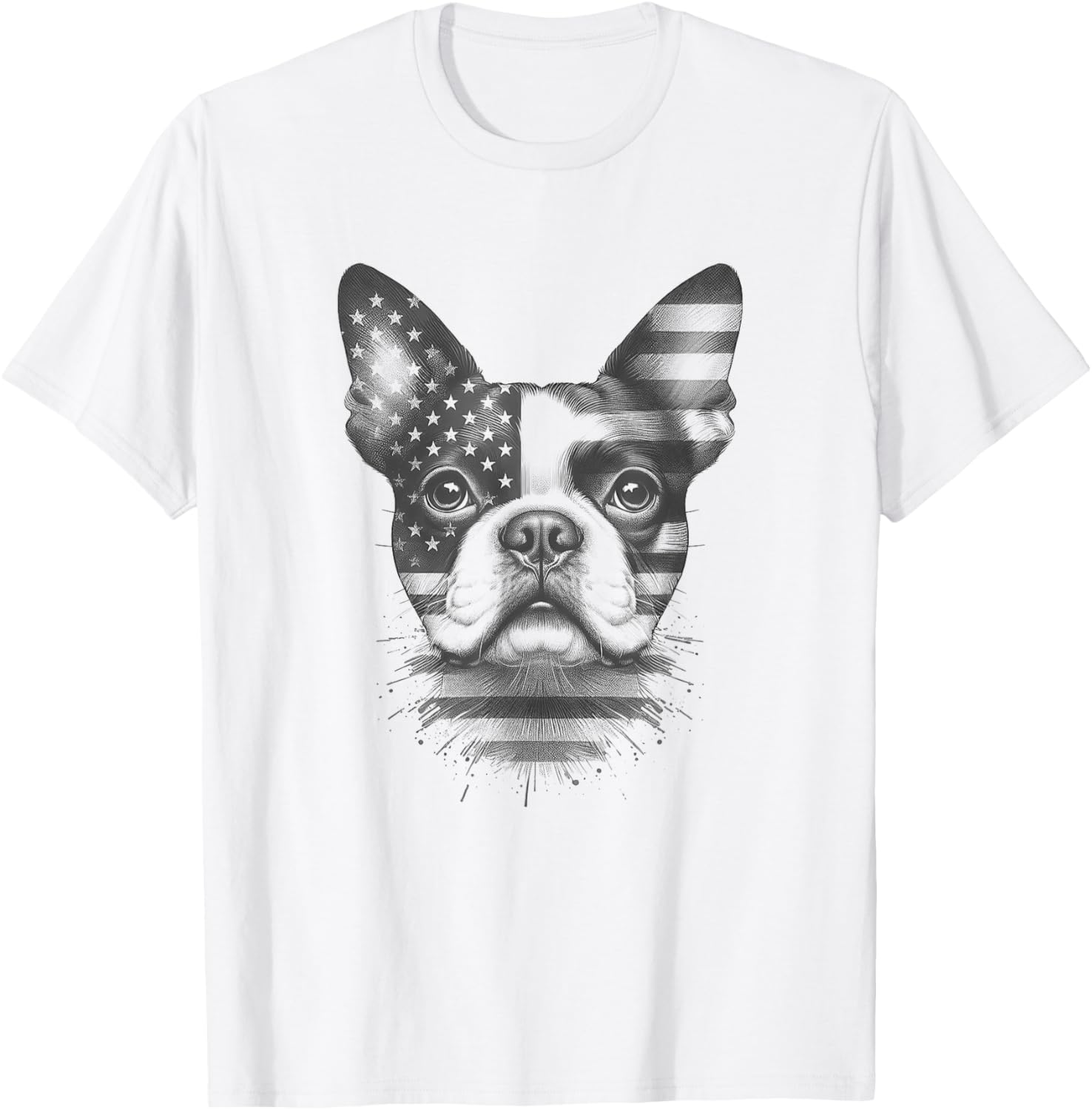 Boston Terrier American Flag 4th of July T-Shirt for Dog Lovers - 3