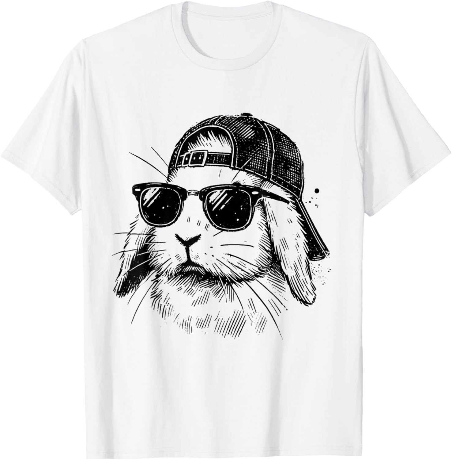 Bunny Face Sunglasses Easter T-Shirt for Boys Men and Kids - 2
