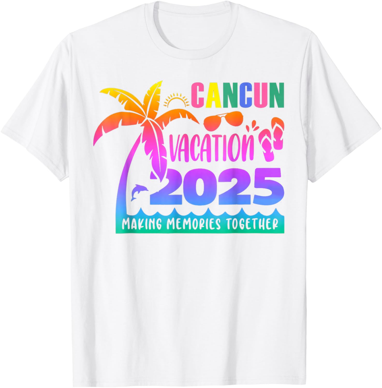 Cancun Vacation 2025 Summer Memories T-Shirt for Family Fun - 8