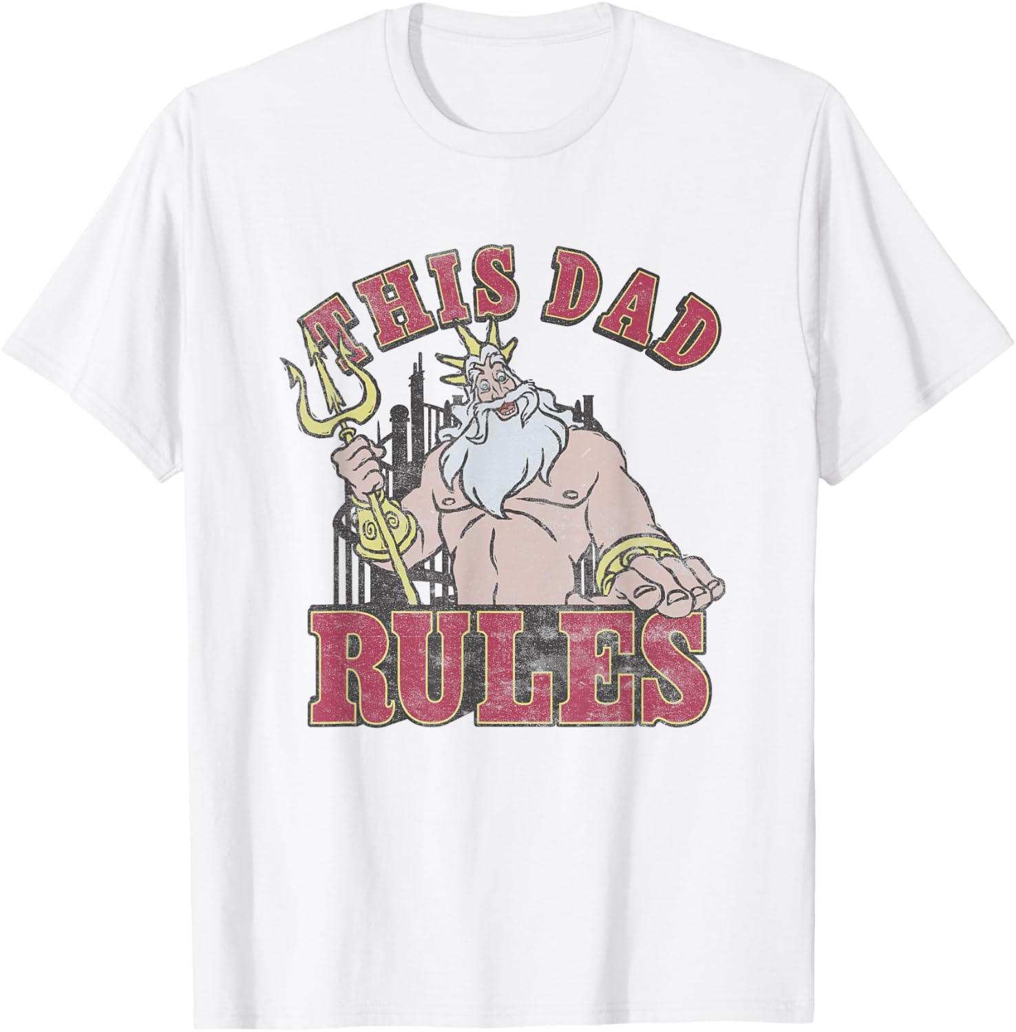 Disney The Little Mermaid Father's Day Retro T-Shirt for Cool Dads - 3