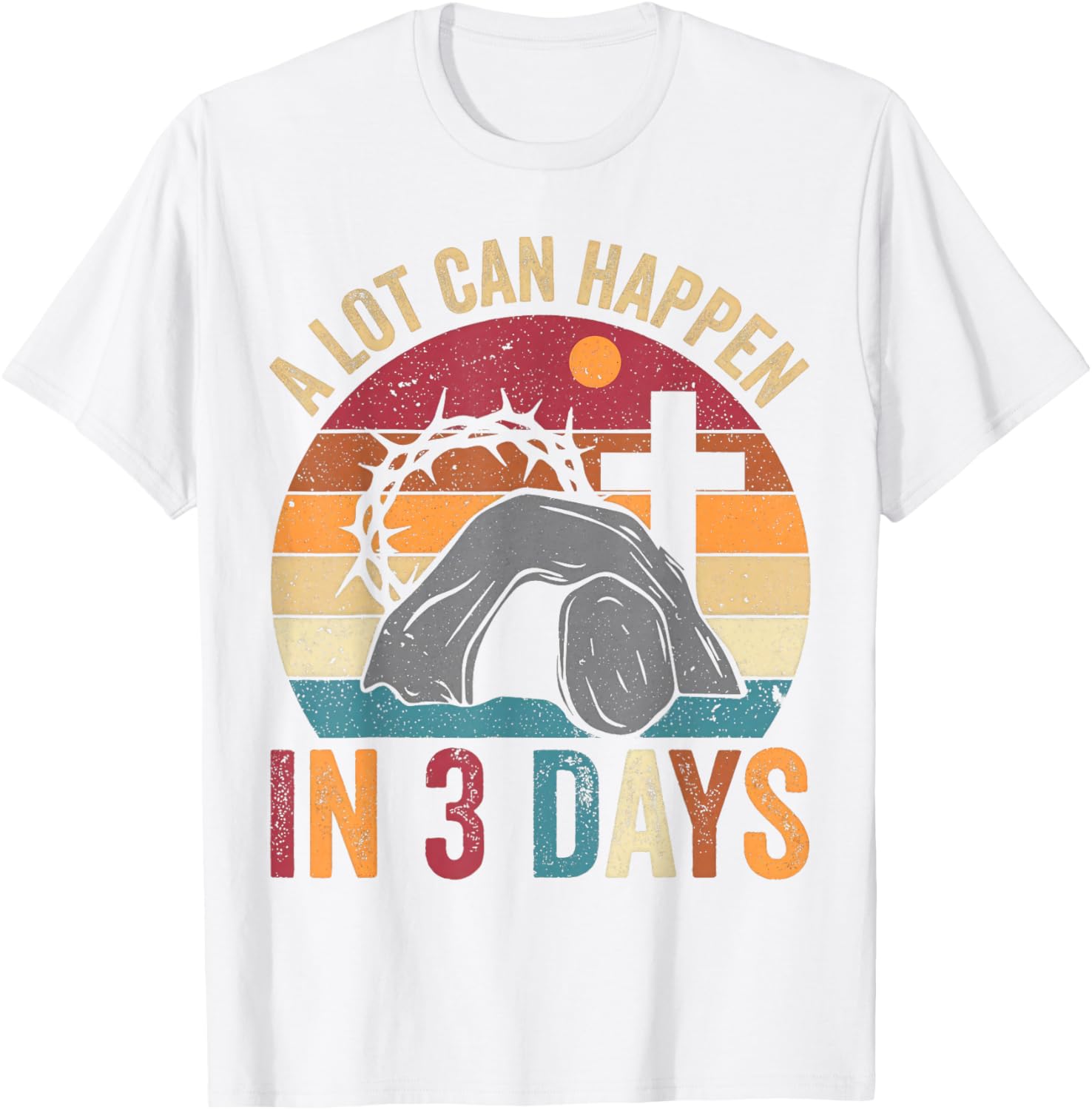 Retro Easter Christian T-Shirt Perfect for Celebrating Faith in Style - 18