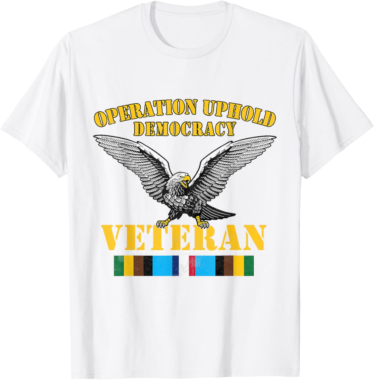 Veteran Operation Uphold Democracy Ribbon Haiti Vintage T-Shirt - 7