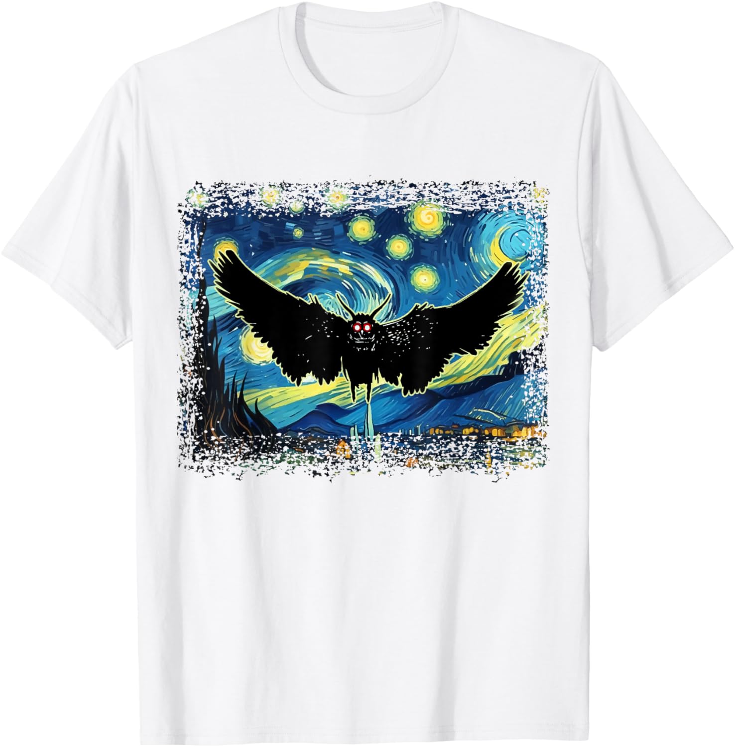 Mothman Starry Night T-Shirt for Unique Style and Comfort - 15