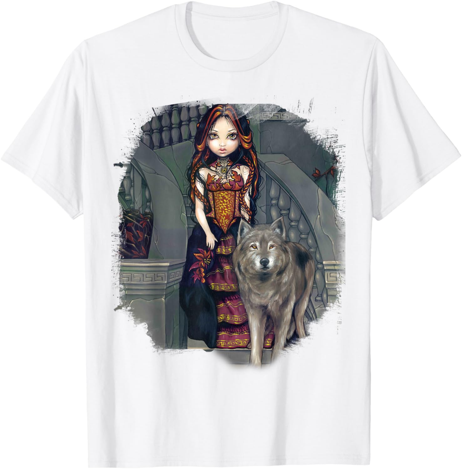 Wolf Countess Jasmine Becket-Griffith Art T-Shirt for Unique Style - 1