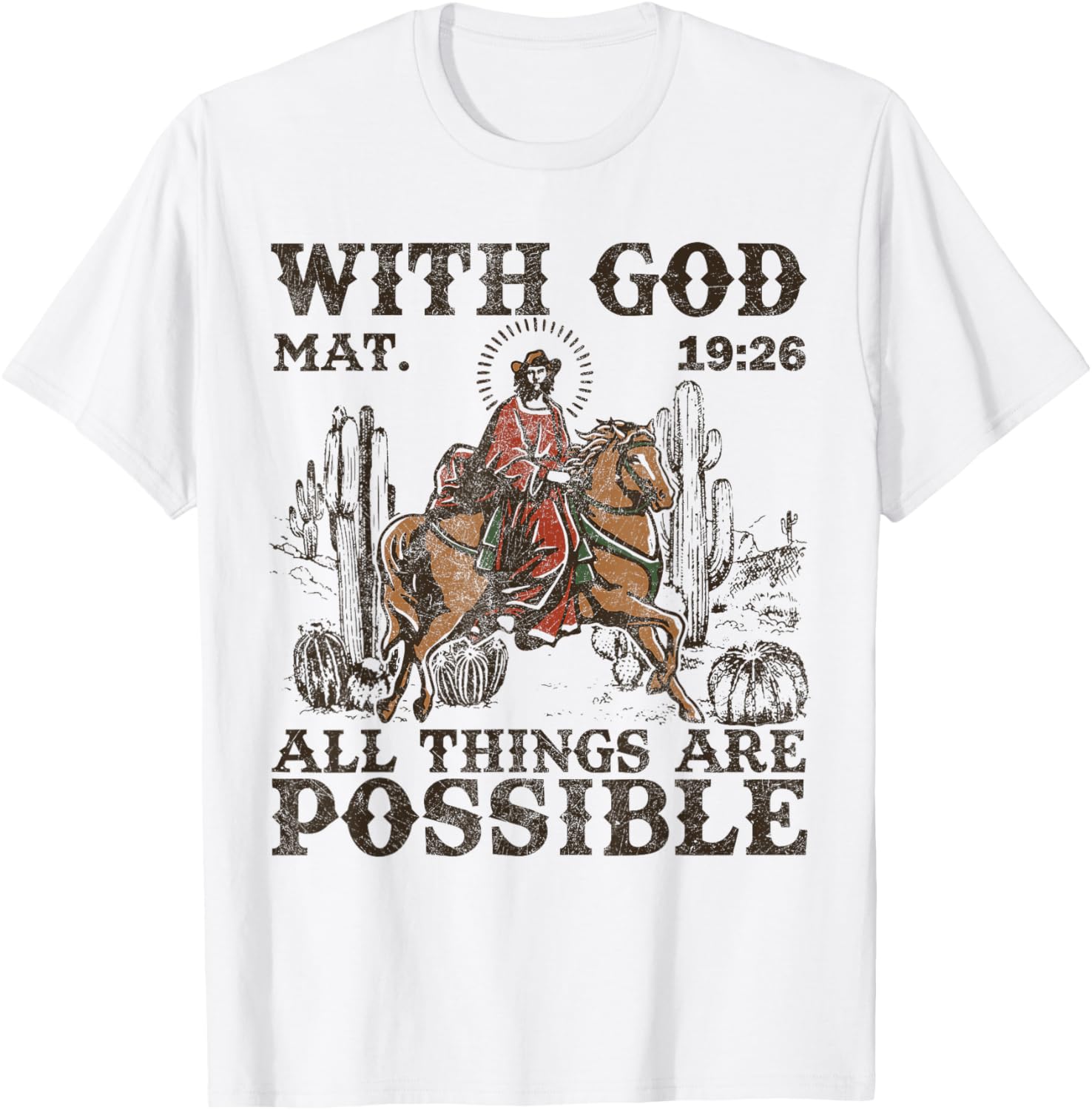 Jesus Cowboy Bible Verse Western T-Shirt for Men - Faith and Style - 4
